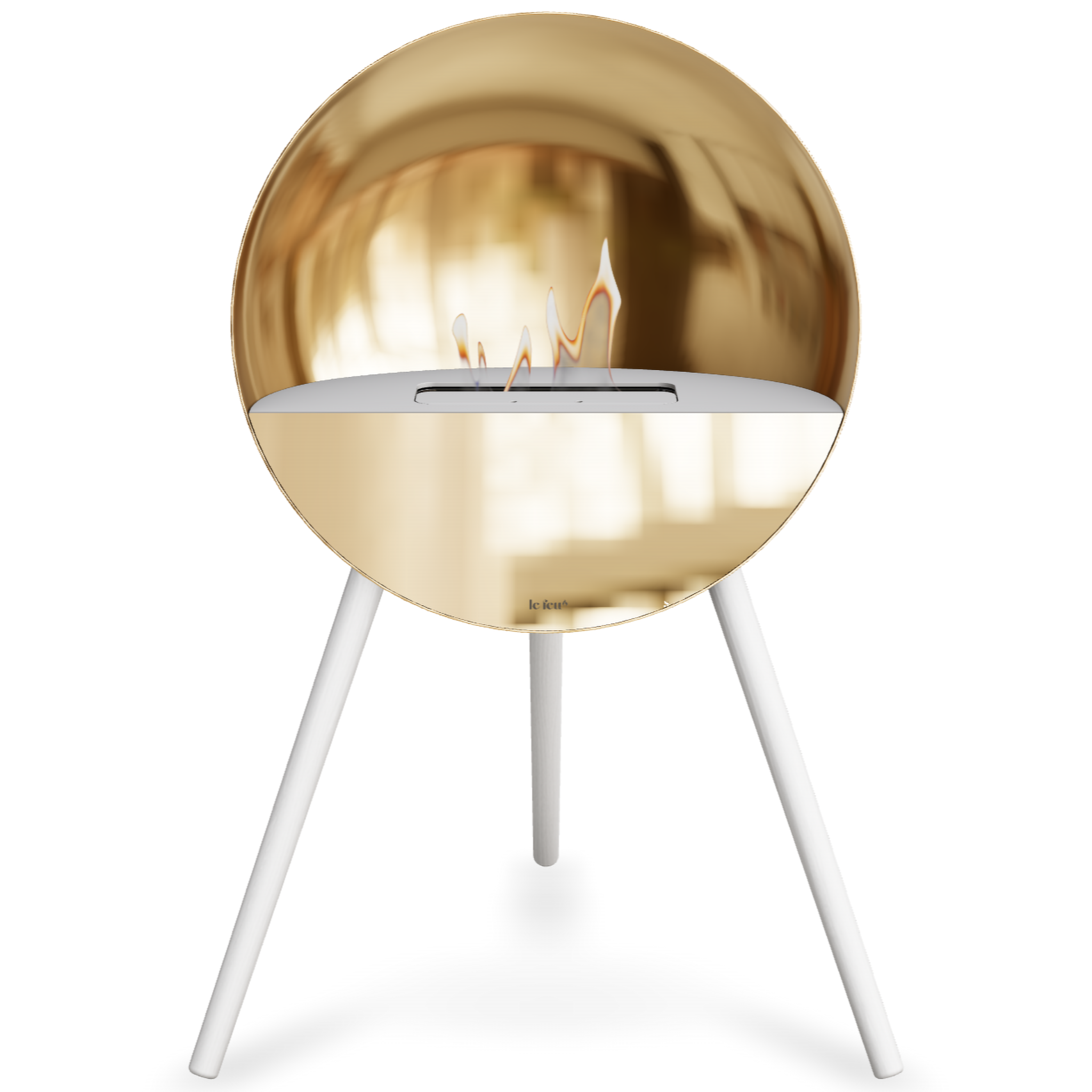 Eye Chromed Rose Gold Bio Fireplace