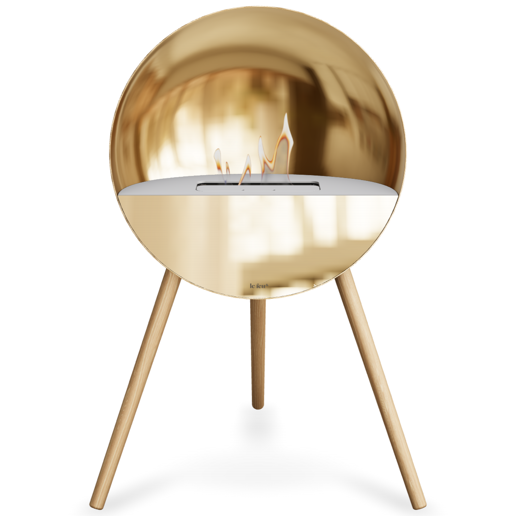 Eye Chromed Rose Gold Bio Fireplace