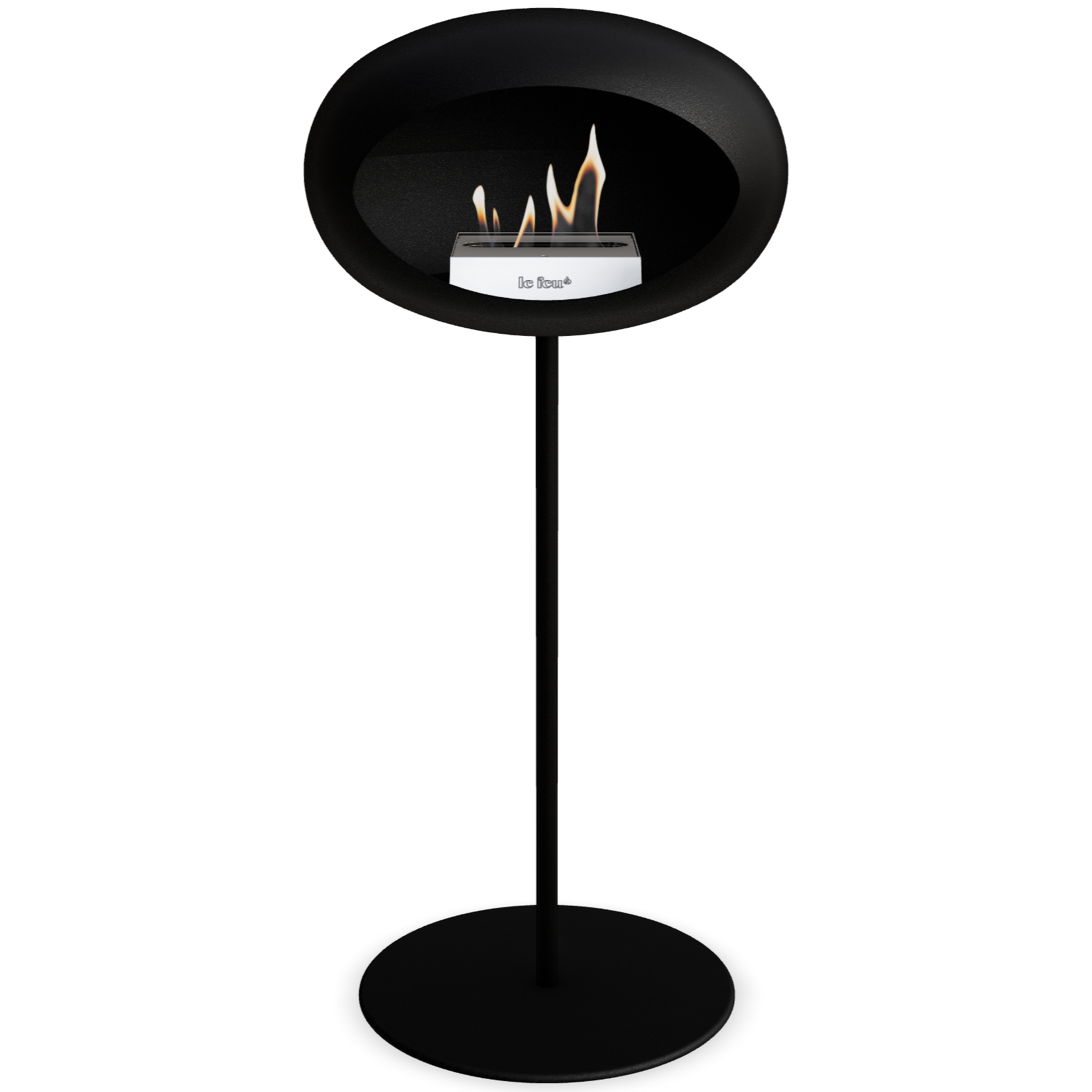Ground Steel High Black Bio Fireplace
