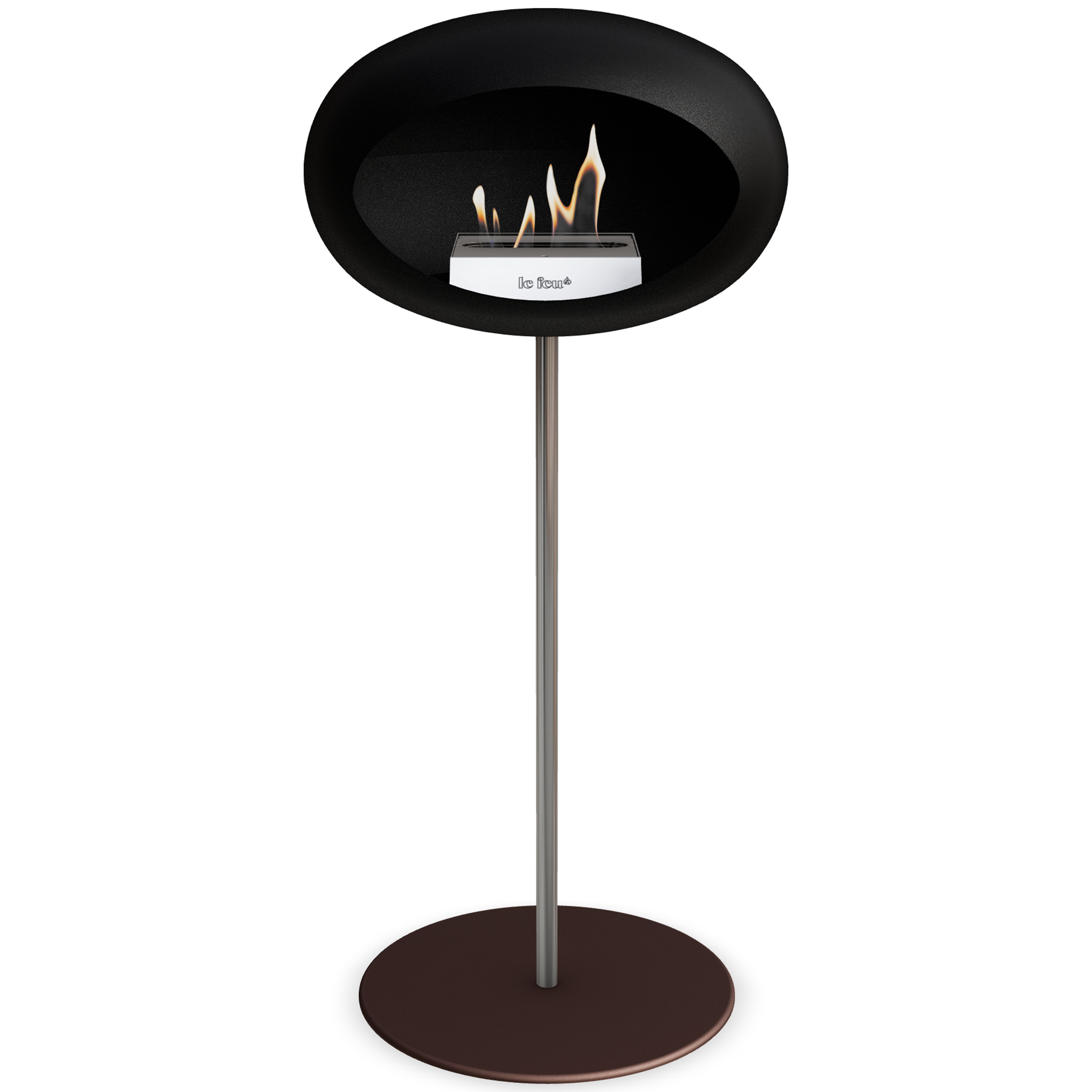 Ground Steel High Black Bio Fireplace