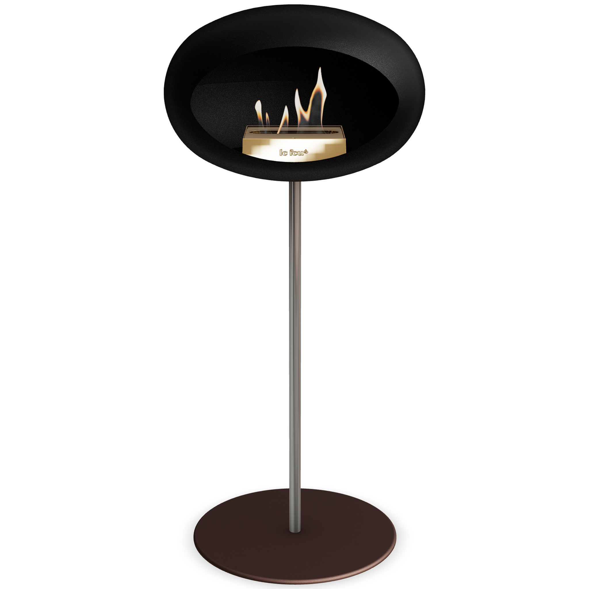 Ground Steel High Black Bio Fireplace