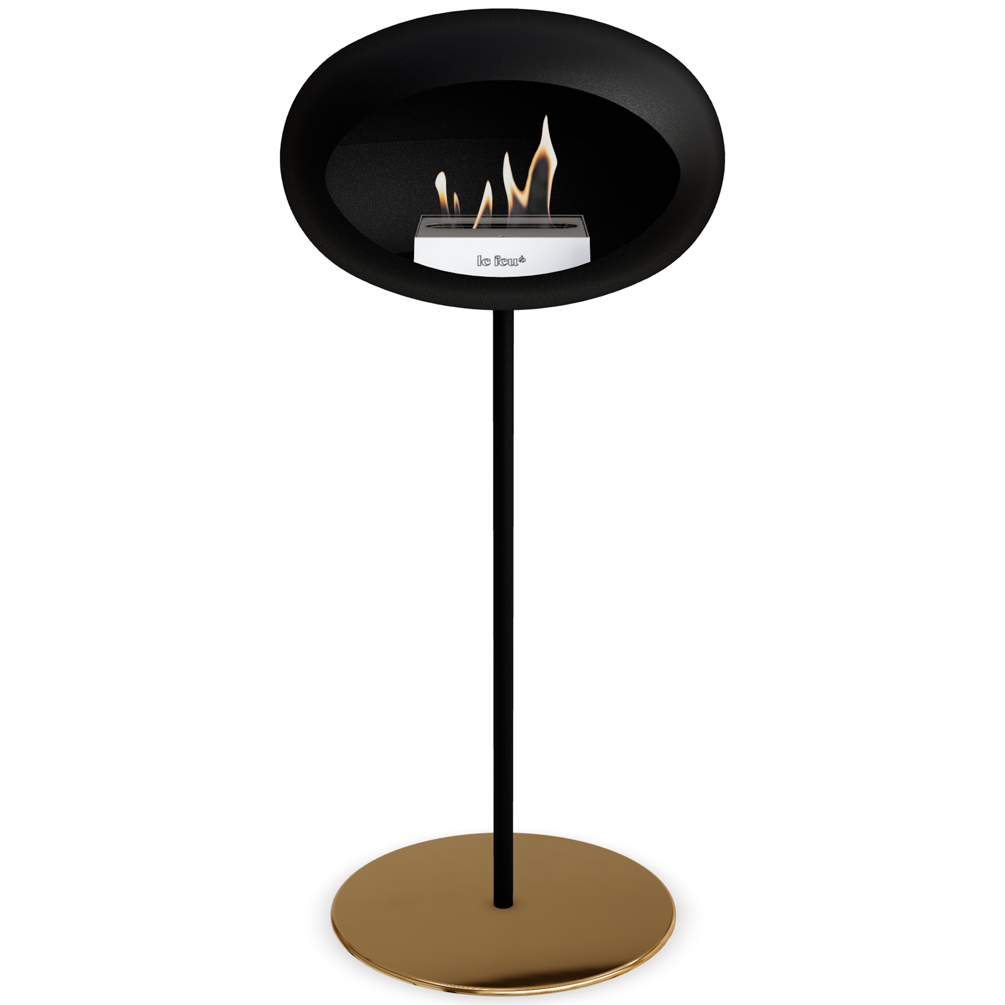 Ground Steel High Black Bio Fireplace