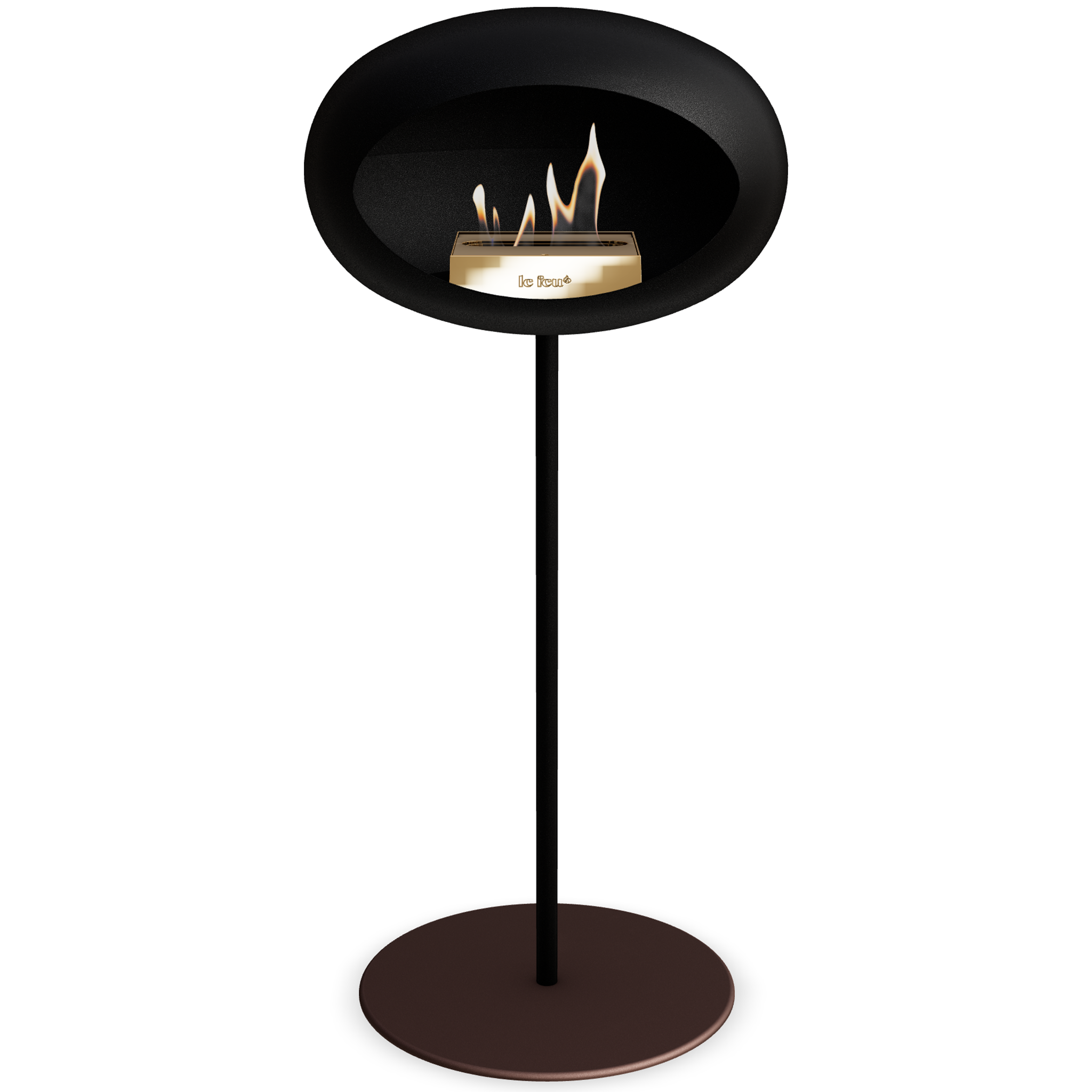 Ground Steel High Black Bio Fireplace