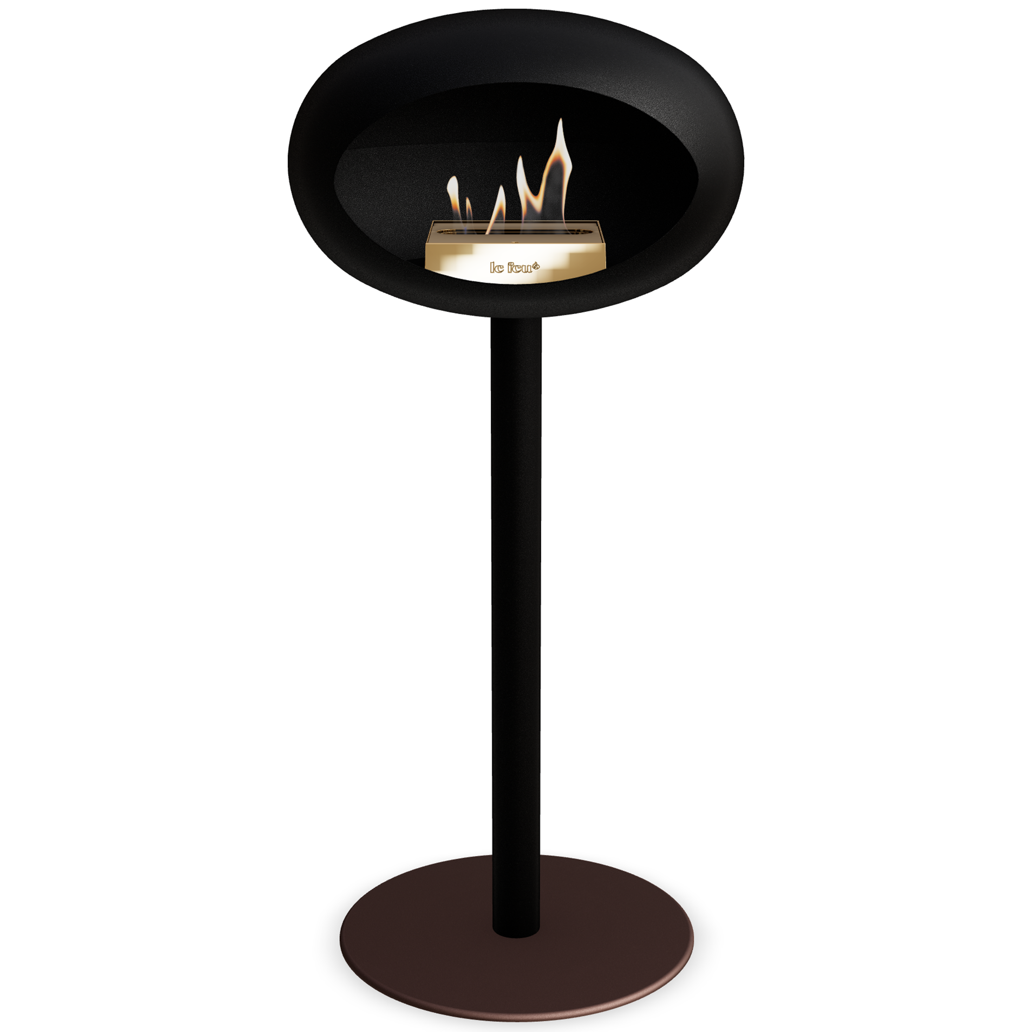 Ground Steel High Black Bio Fireplace