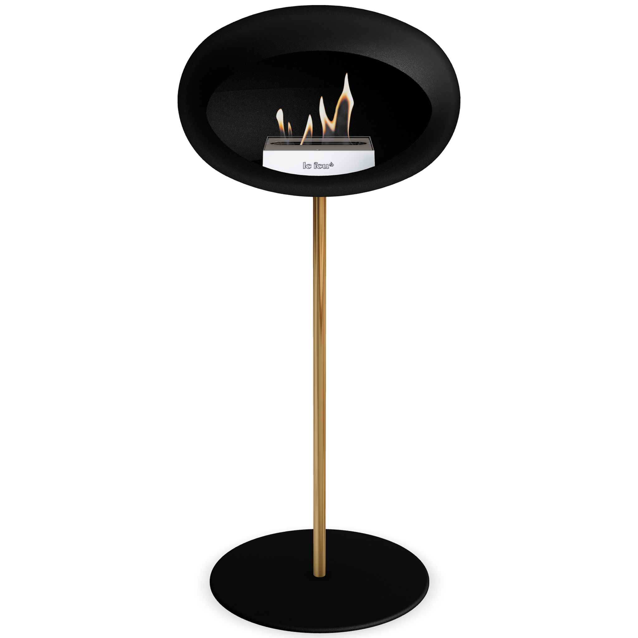 Ground Steel High Black Bio Fireplace