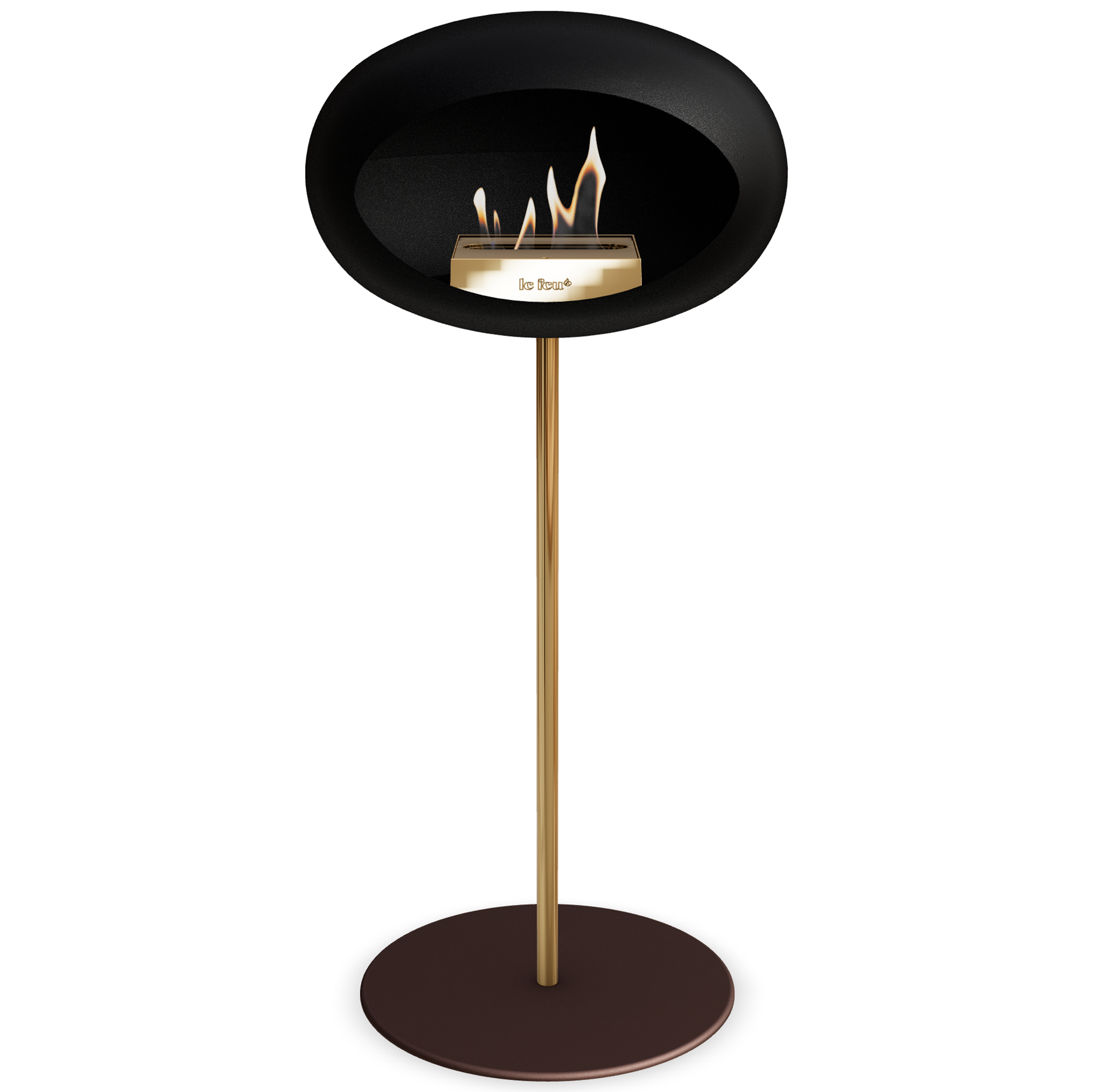 Ground Steel High Black Bio Fireplace