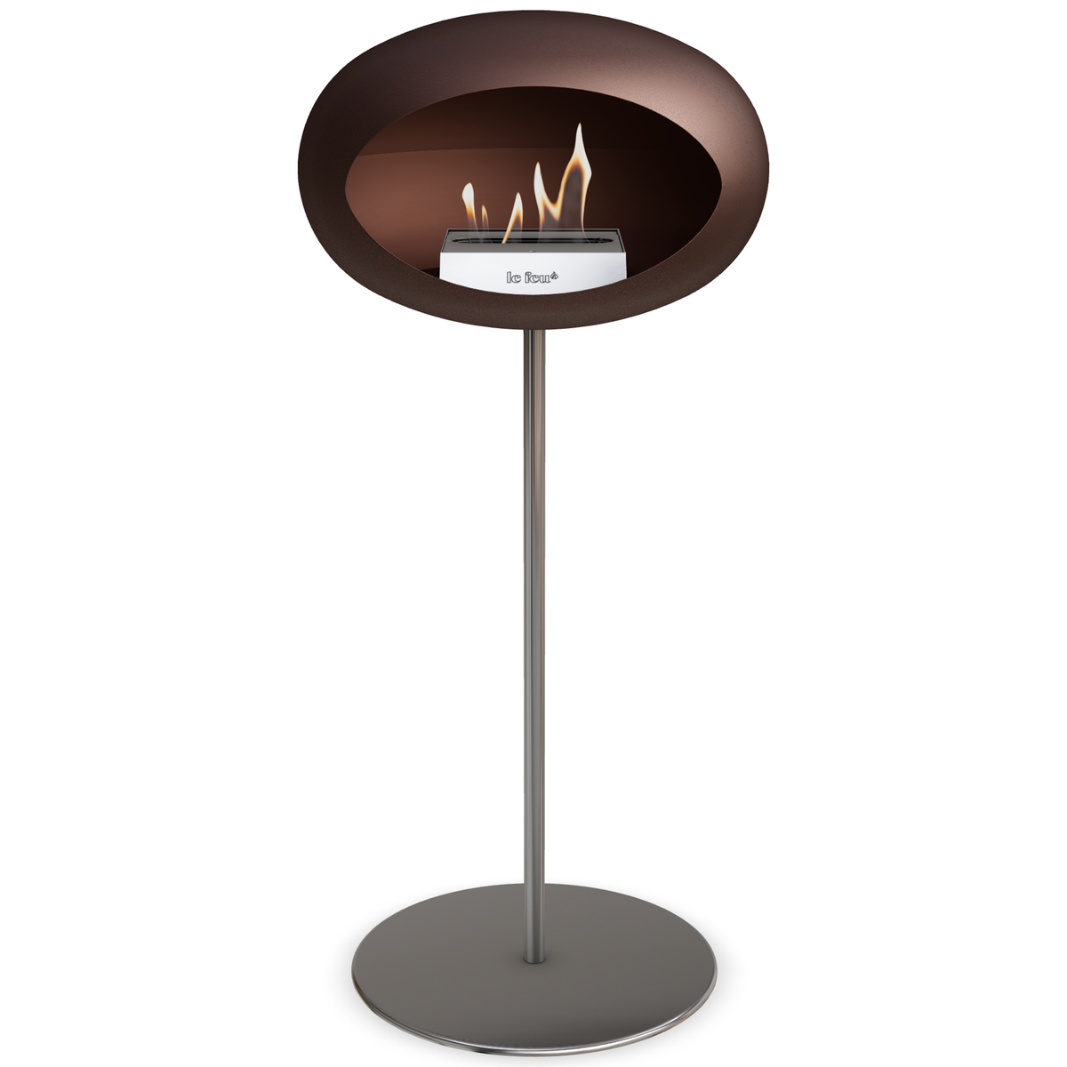 Ground Steel High Mocca Bio Fireplace
