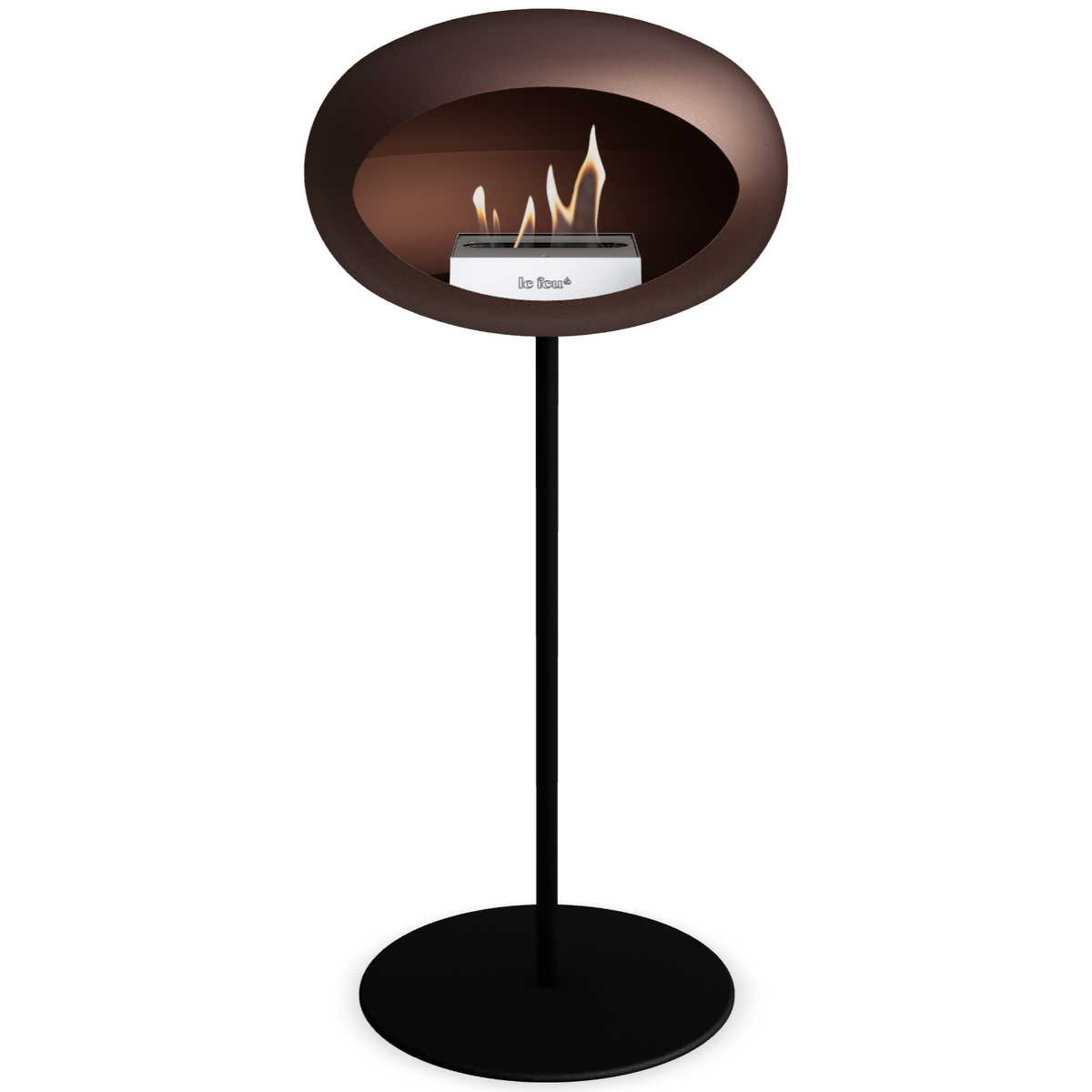 Ground Steel High Mocca Bio Fireplace