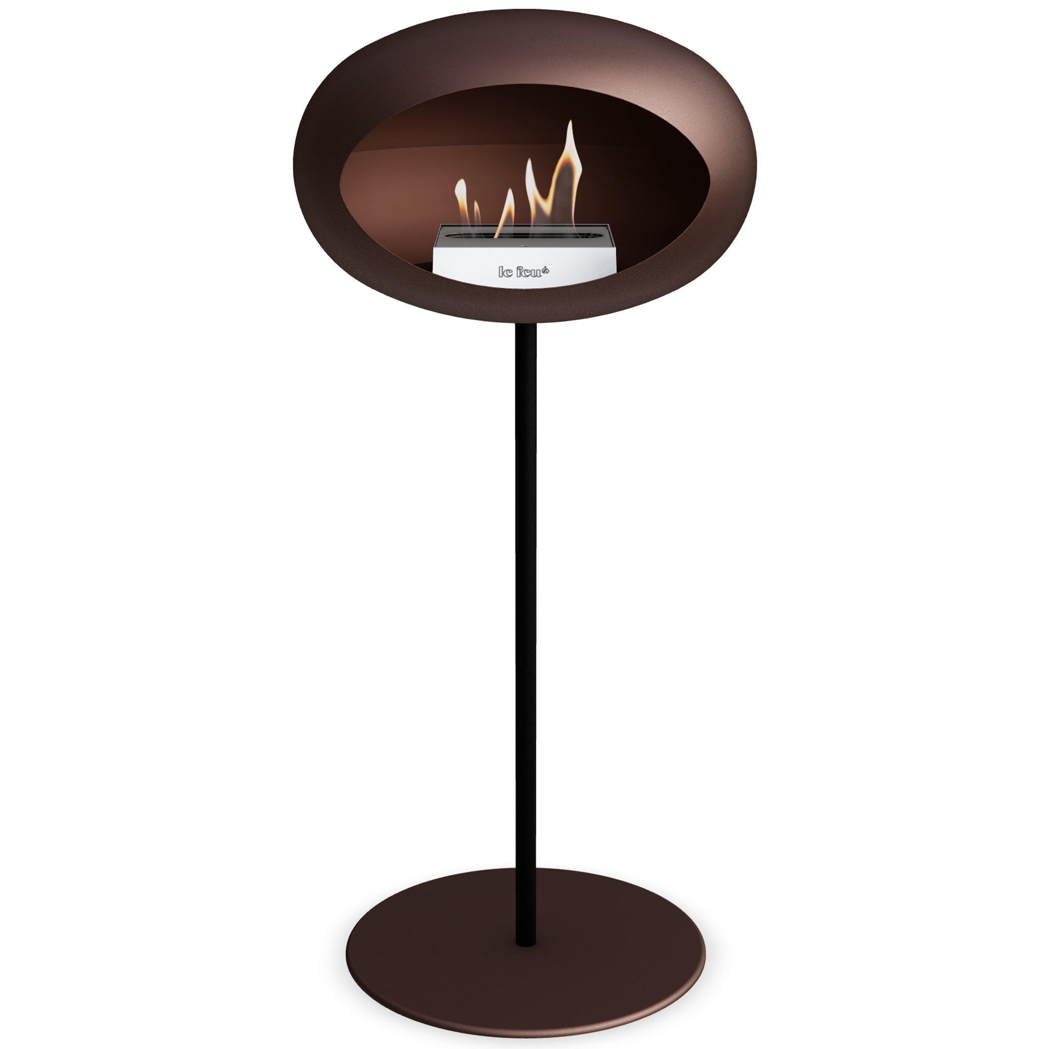 Ground Steel High Mocca Bio Fireplace