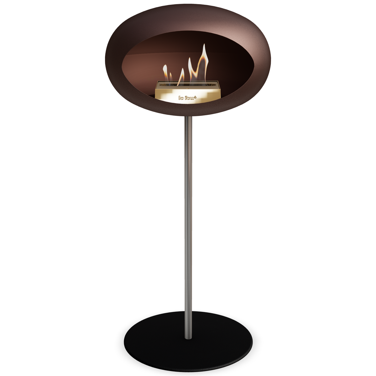 Ground Steel High Mocca Bio Fireplace