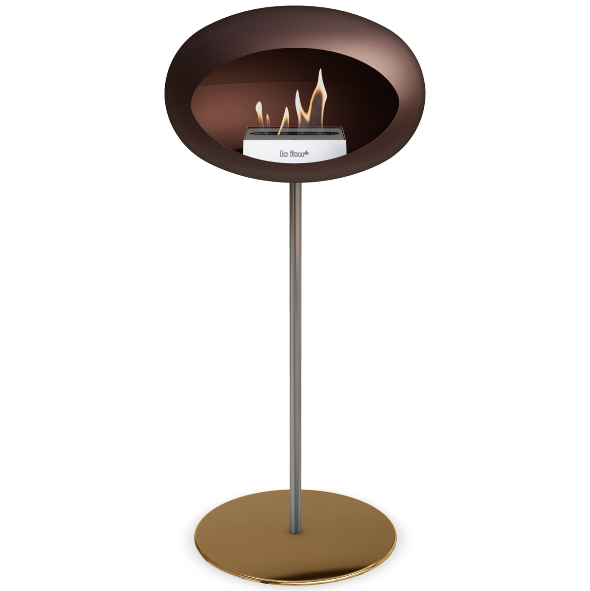 Ground Steel High Mocca Bio Fireplace