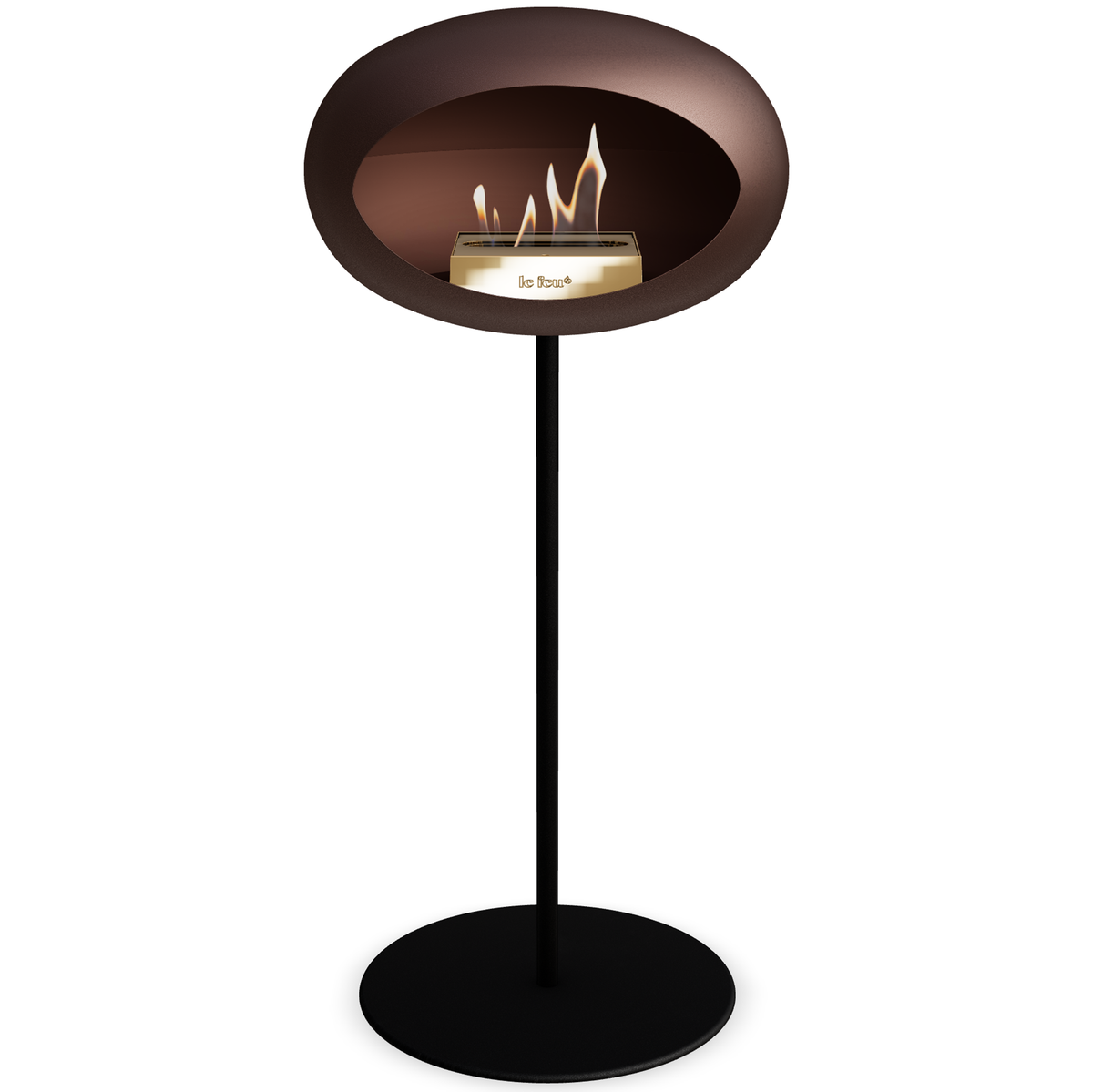 Ground Steel High Mocca Bio Fireplace