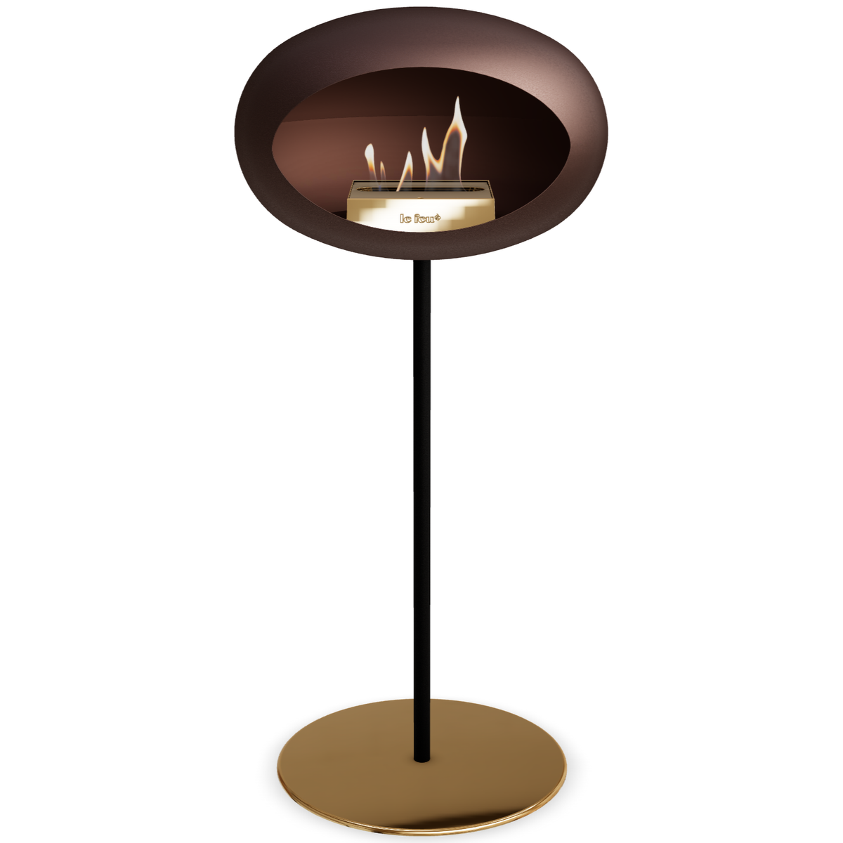 Ground Steel High Mocca Bio Fireplace