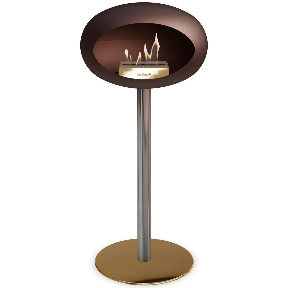 Ground Steel High Mocca Bio Fireplace