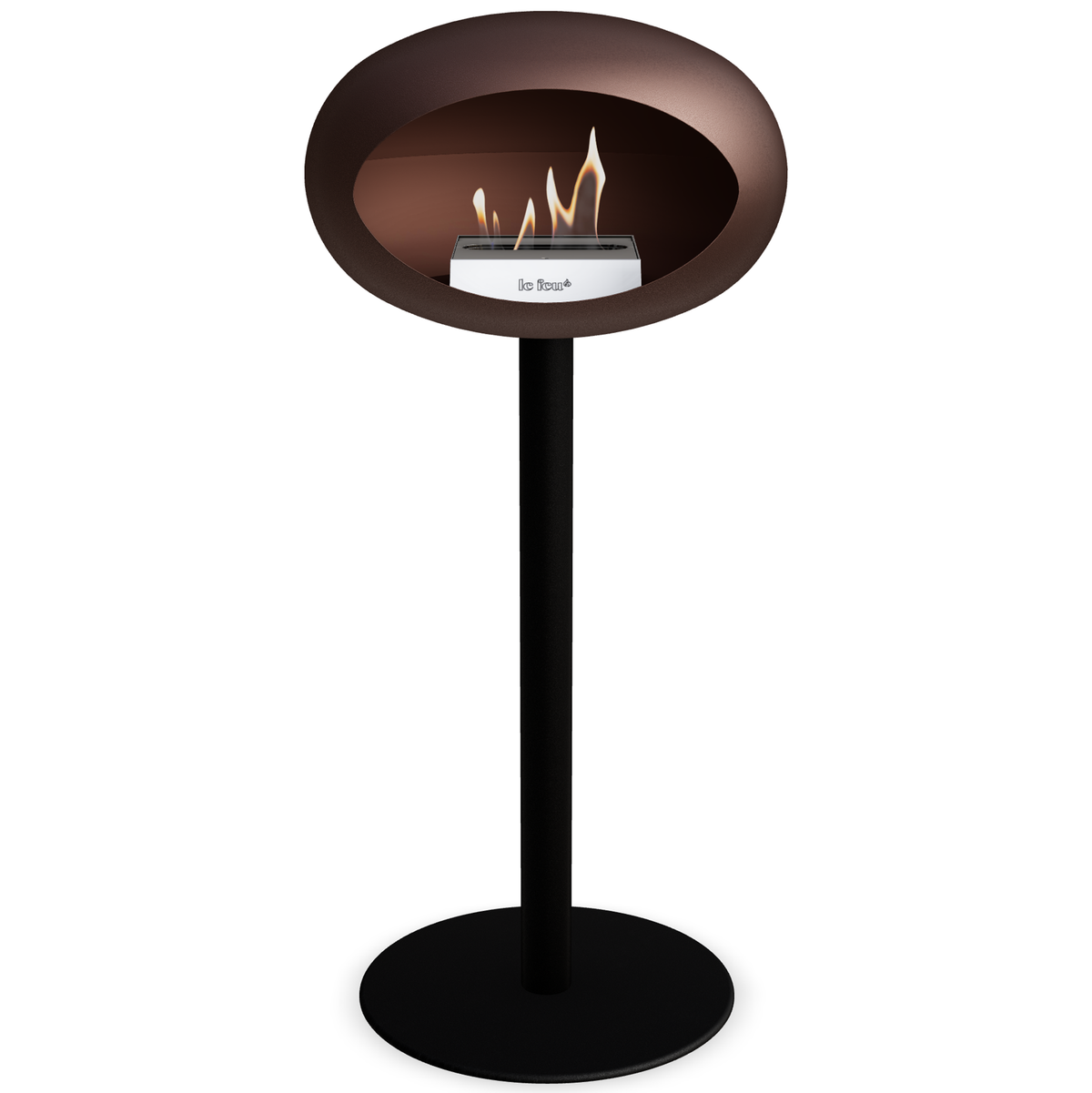 Ground Steel High Mocca Bio Fireplace