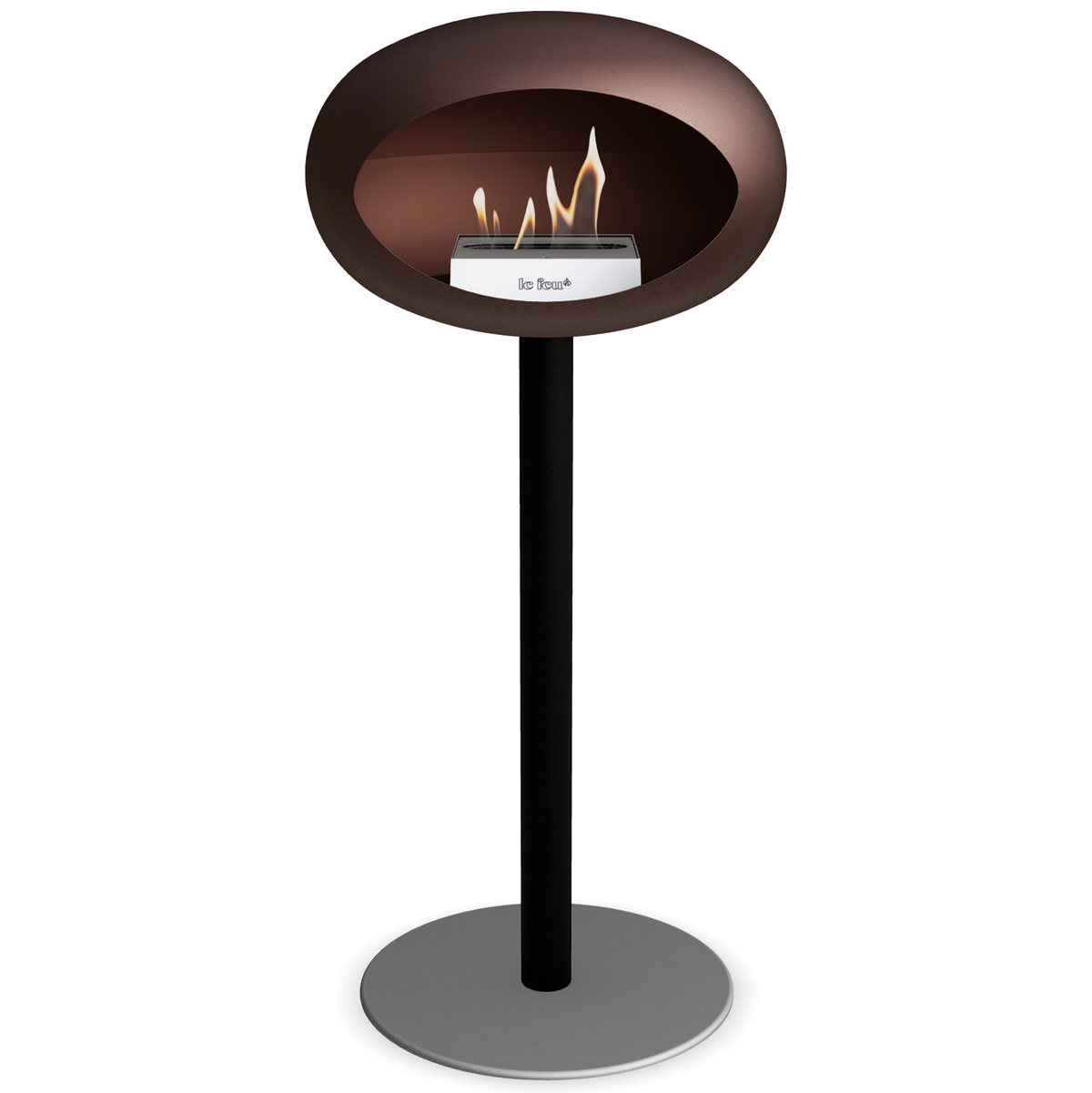Ground Steel High Mocca Bio Fireplace