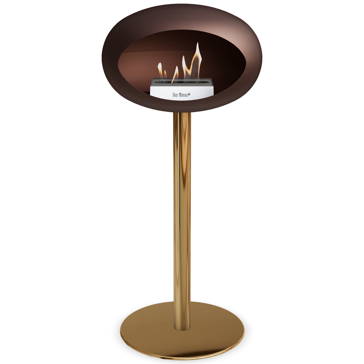 Ground Steel High Mocca Bio Fireplace