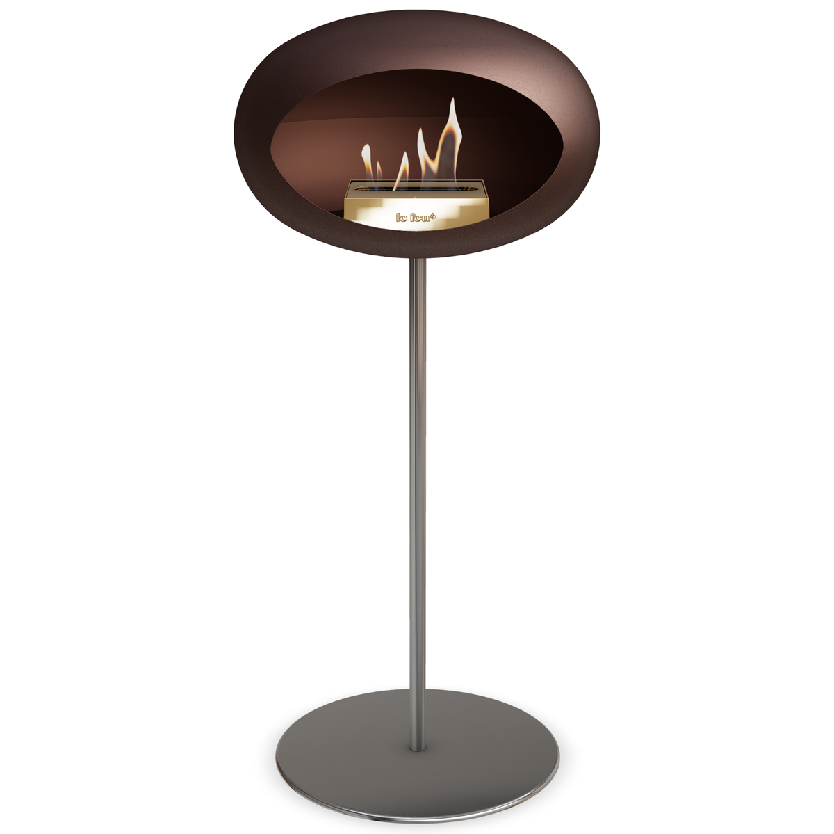 Ground Steel High Mocca Bio Fireplace