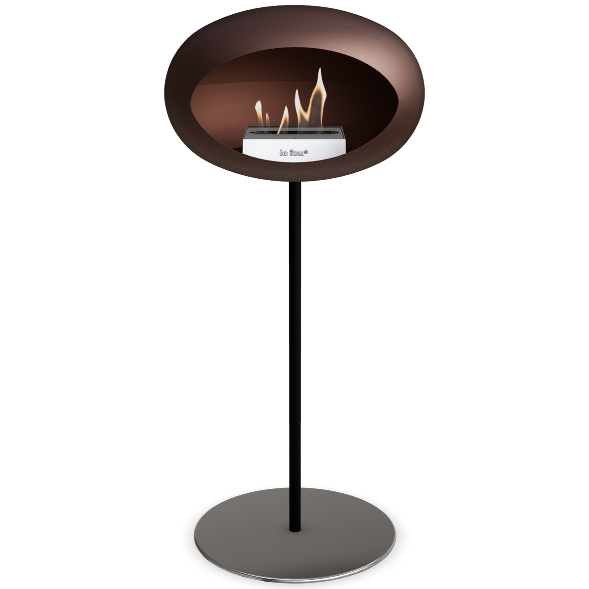 Ground Steel High Mocca Bio Fireplace