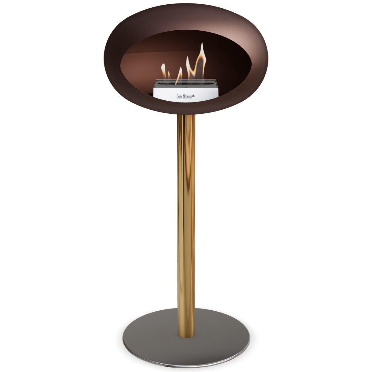 Ground Steel High Mocca Bio Fireplace
