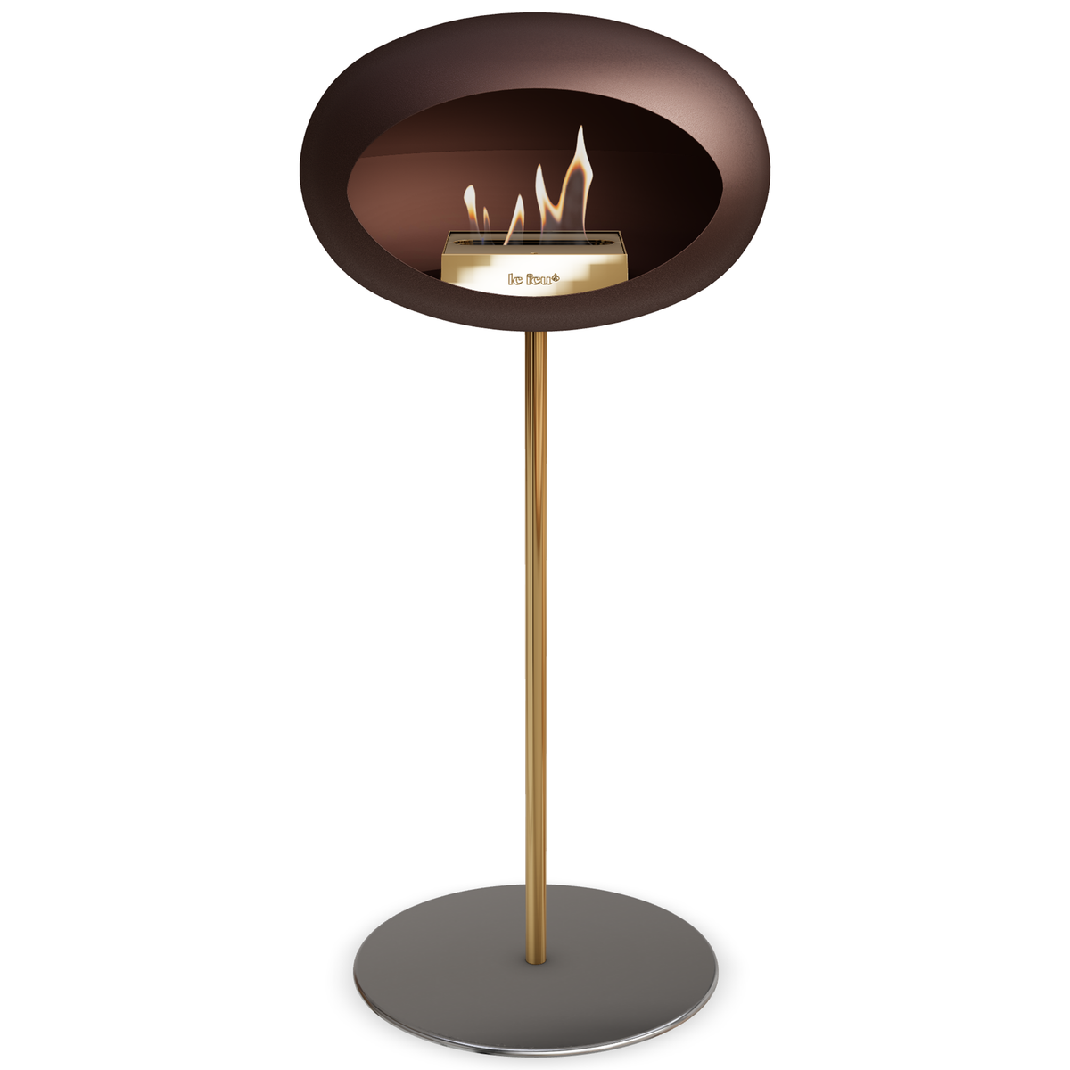 Ground Steel High Mocca Bio Fireplace