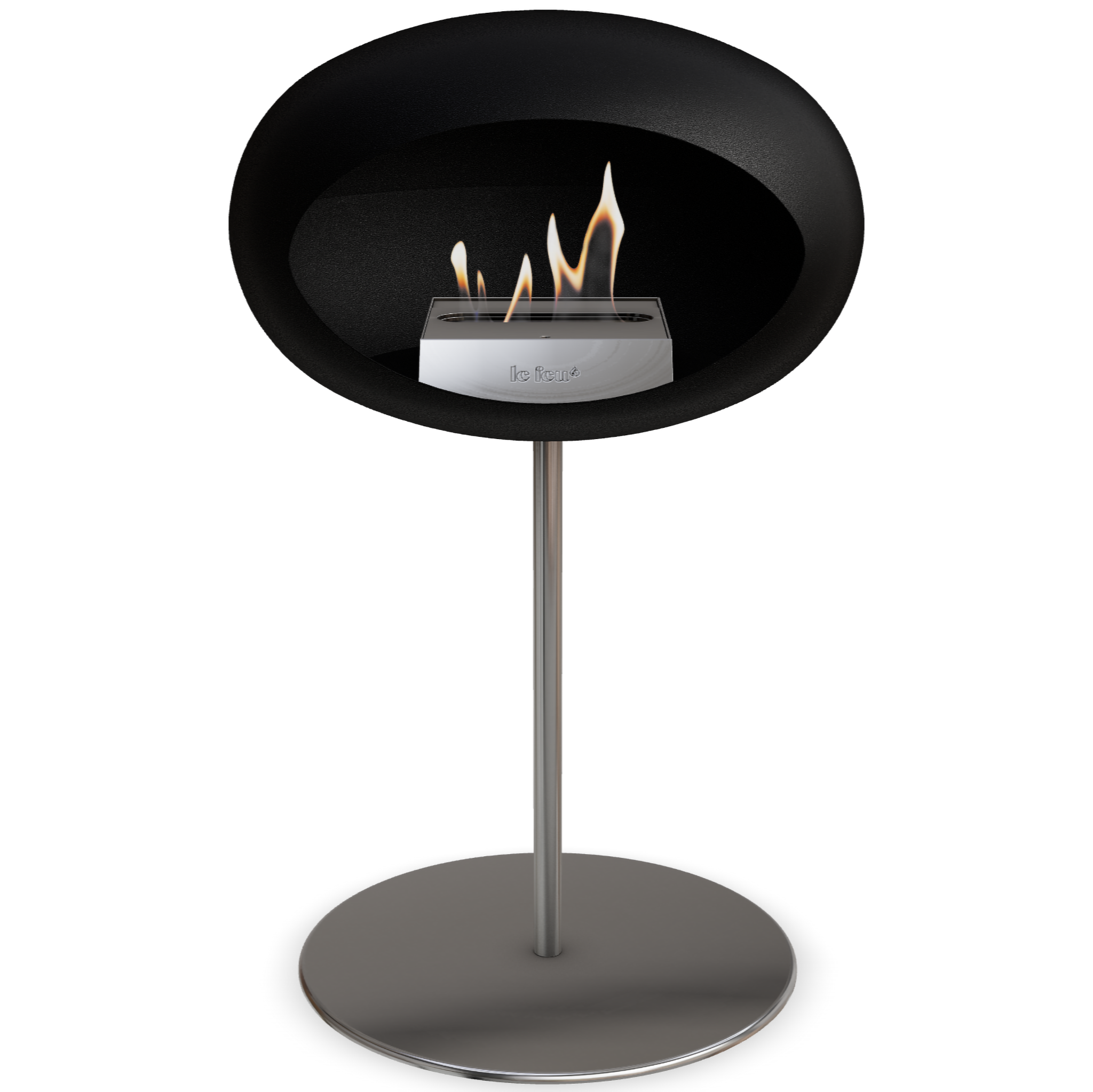 Ground Steel Low Black Bio Fireplace