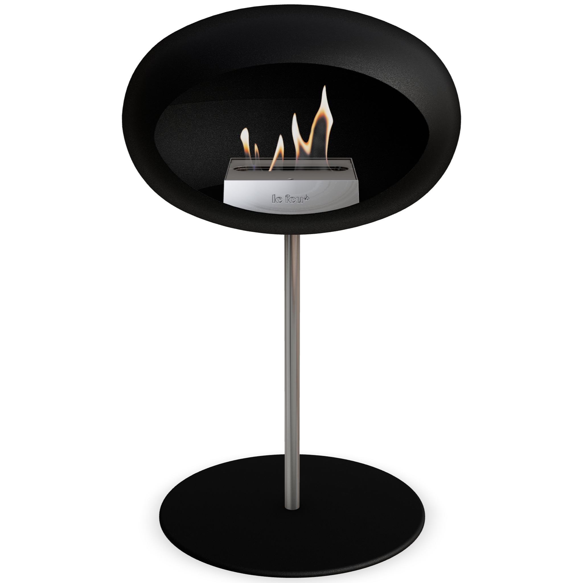 Ground Steel Low Black Bio Fireplace