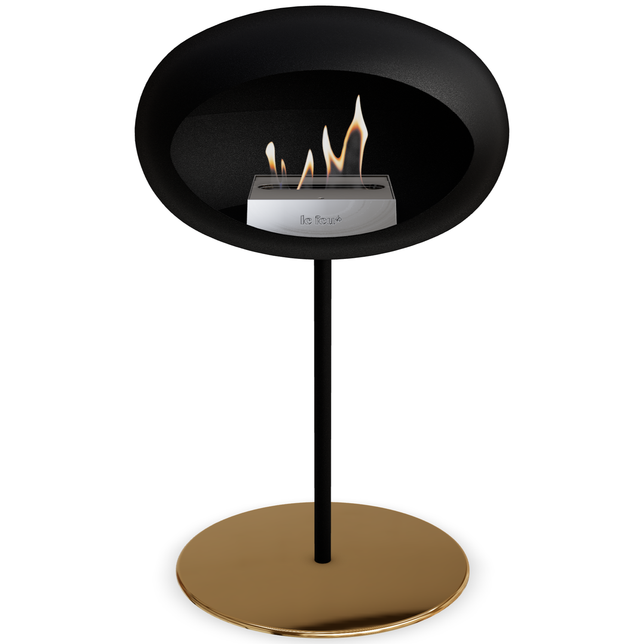 Ground Steel Low Black Bio Fireplace