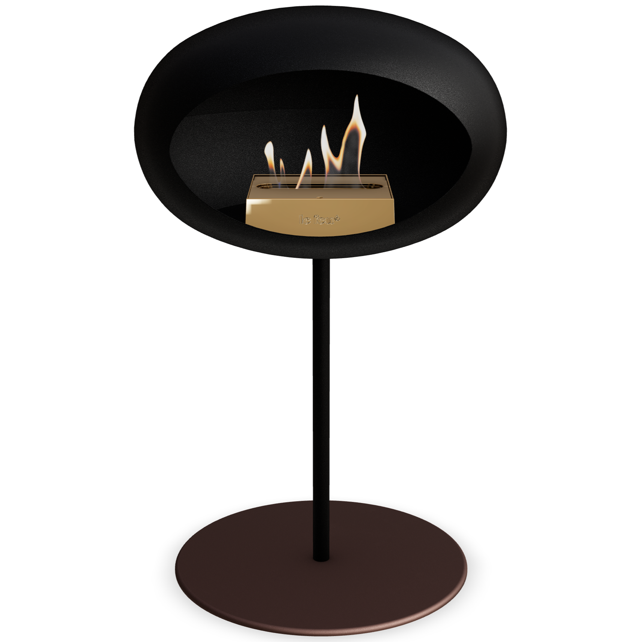 Ground Steel Low Black Bio Fireplace