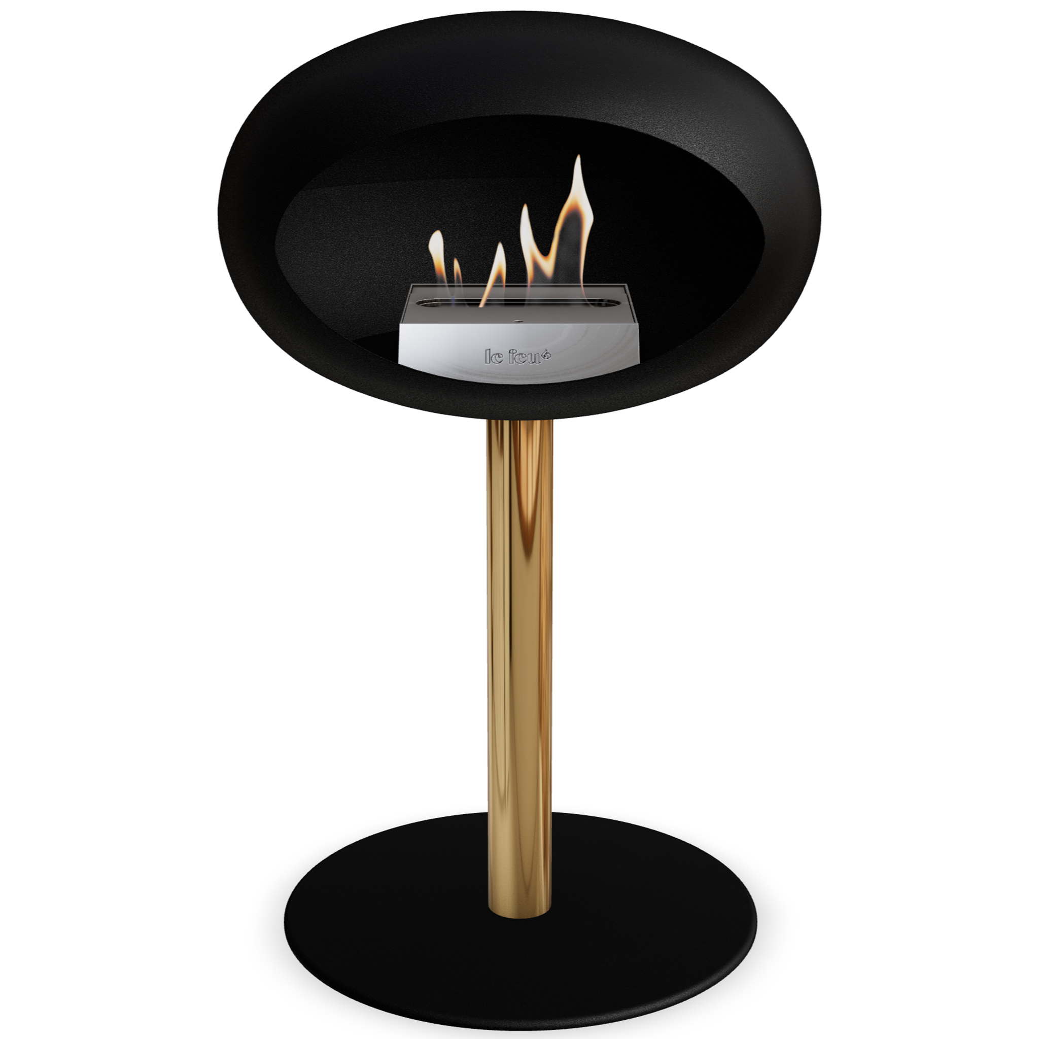 Ground Steel Low Black Bio Fireplace
