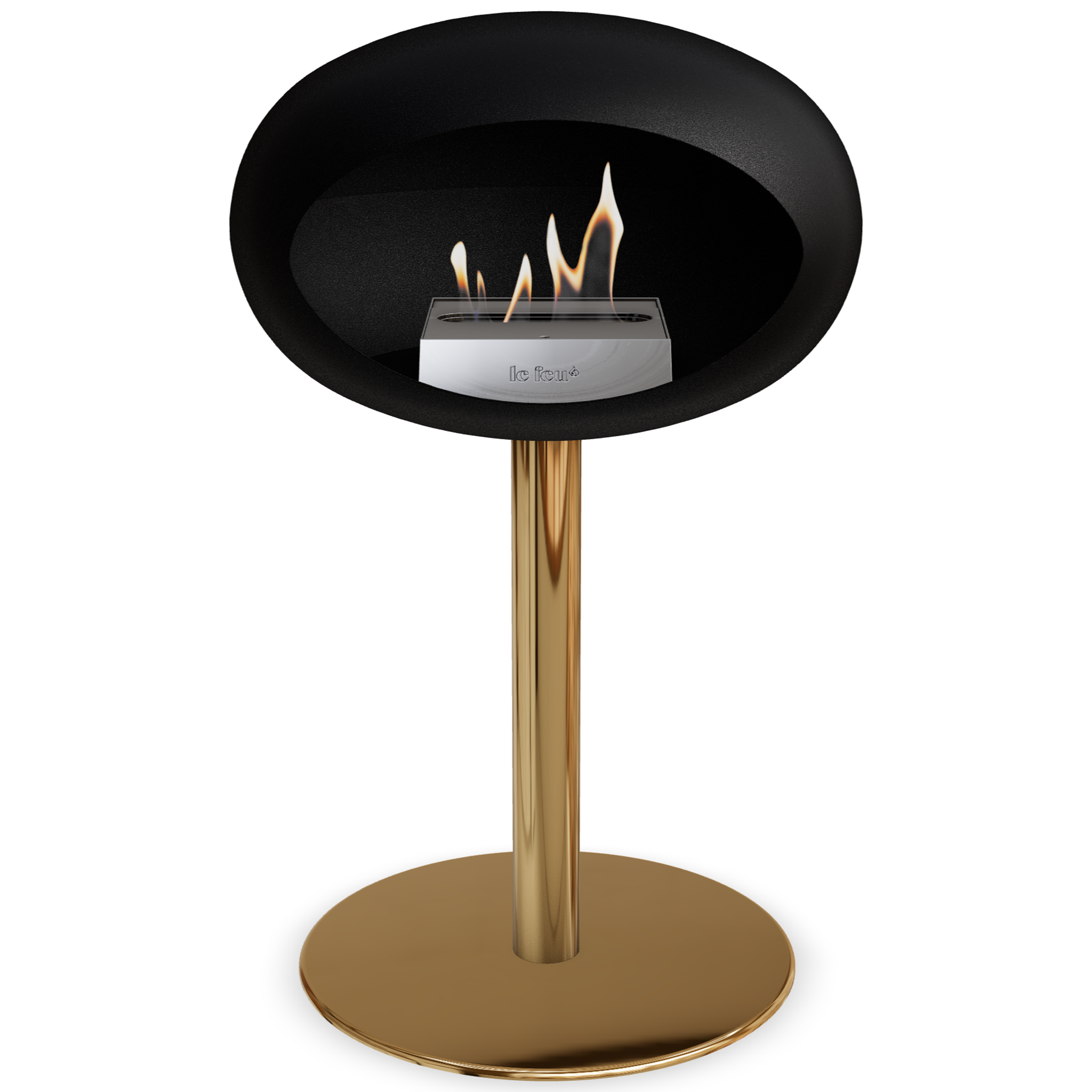 Ground Steel Low Black Bio Fireplace