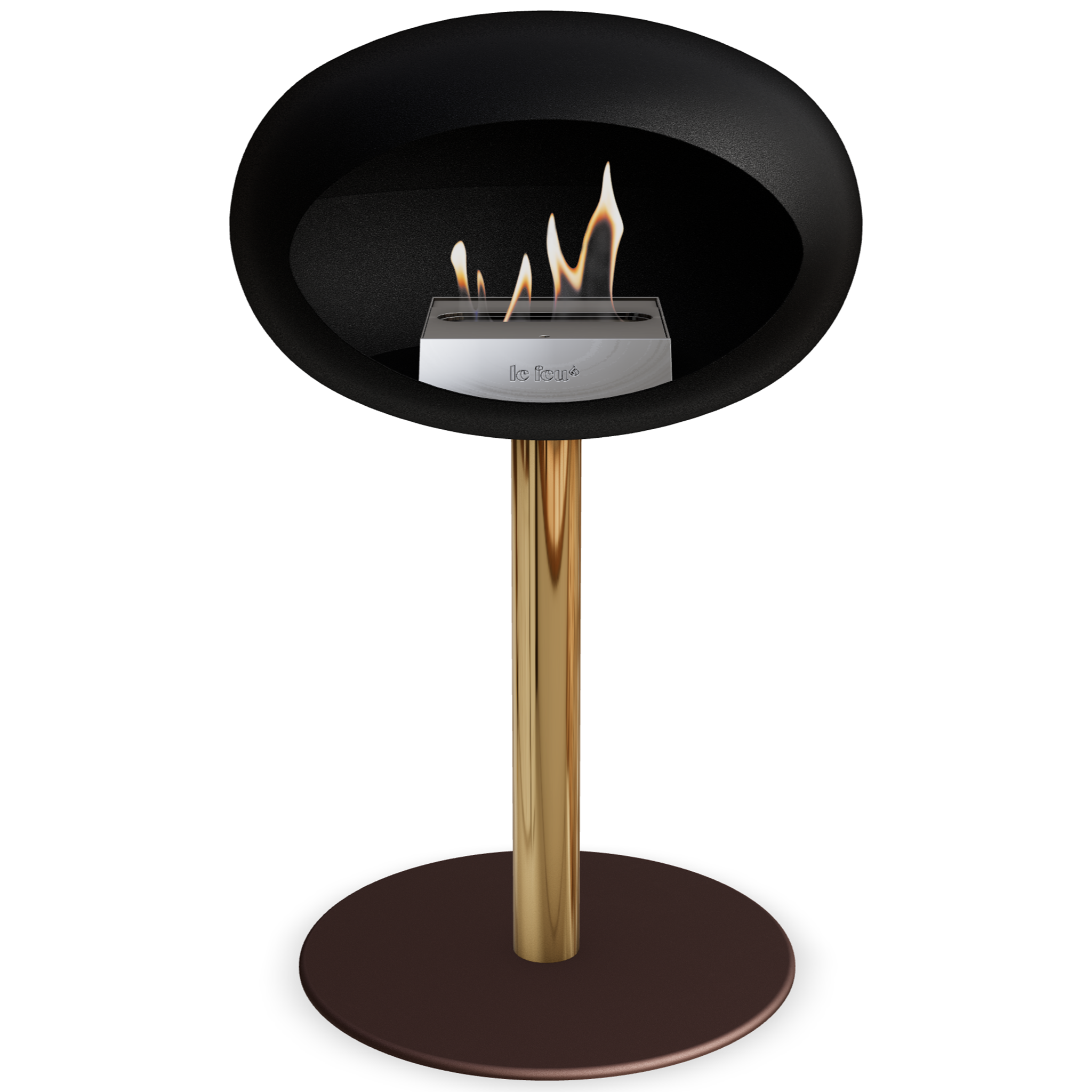 Ground Steel Low Black Bio Fireplace