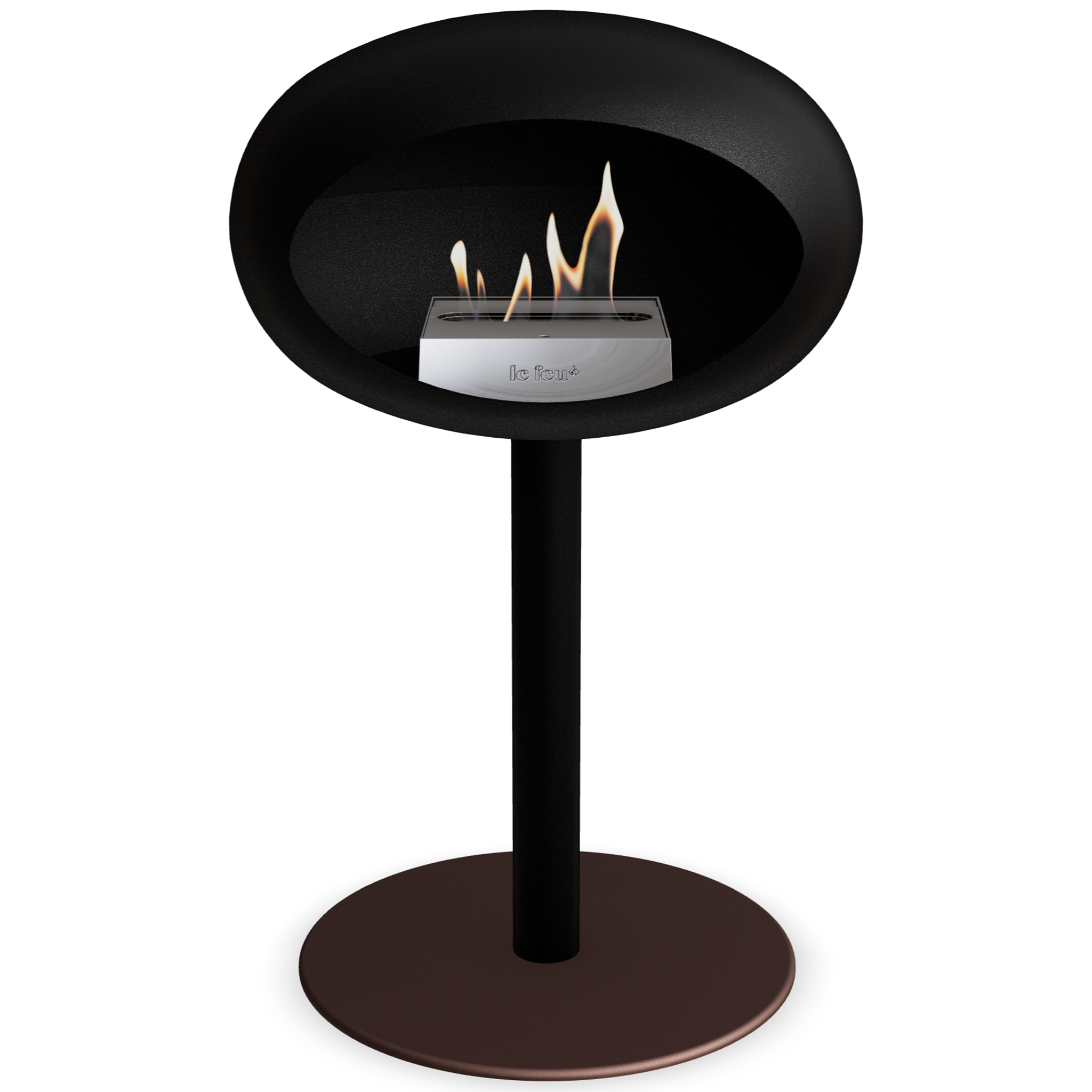 Ground Steel Low Black Bio Fireplace