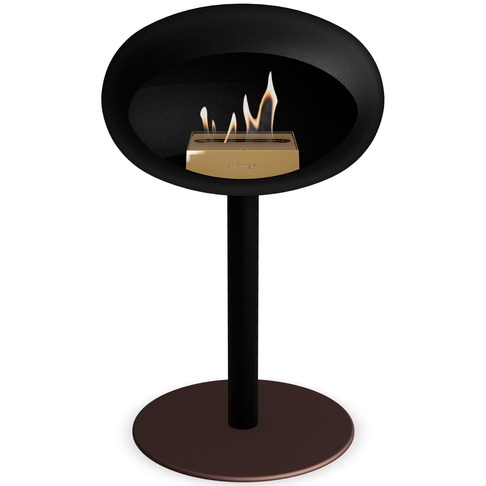 Ground Steel Low Black Bio Fireplace