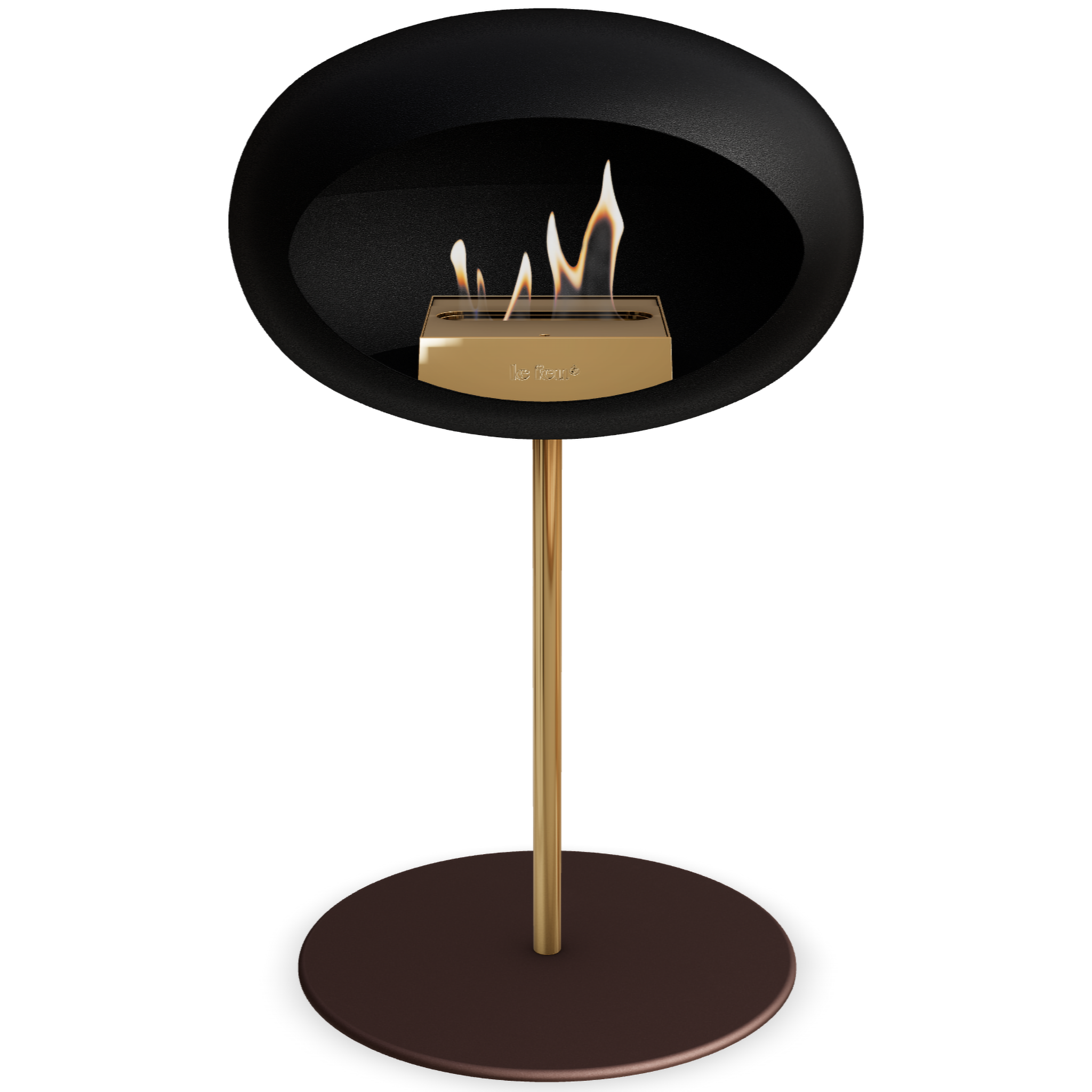 Ground Steel Low Black Bio Fireplace