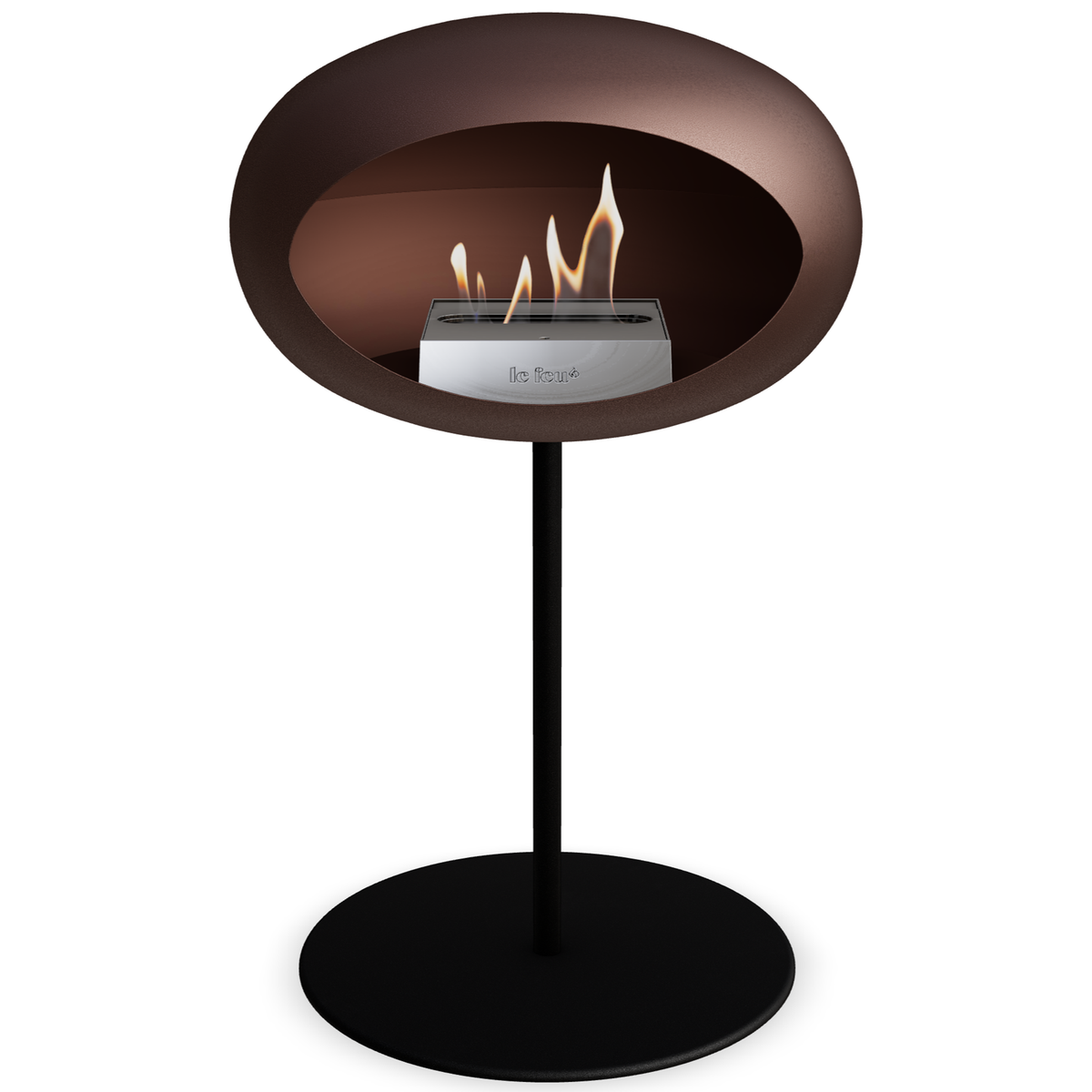Ground Steel Low Mocca Bio Fireplace