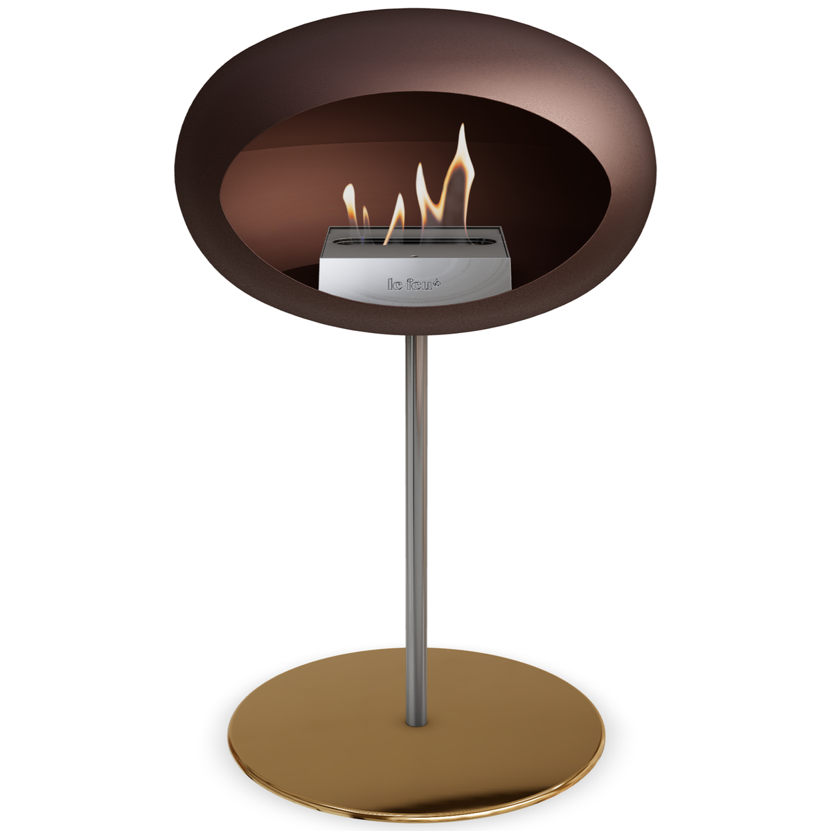 Ground Steel Low Mocca Bio Fireplace