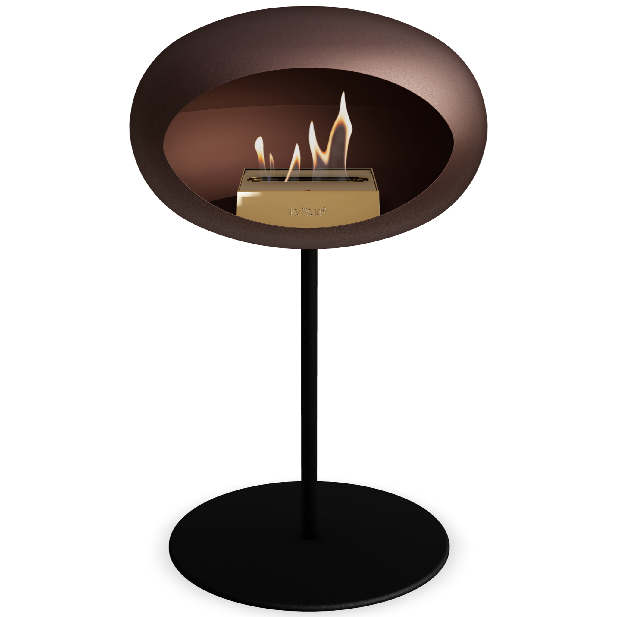 Ground Steel Low Mocca Bio Fireplace