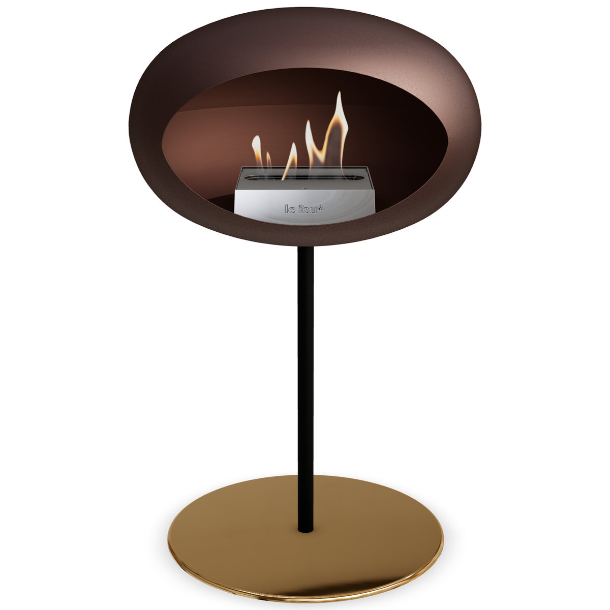 Ground Steel Low Mocca Bio Fireplace