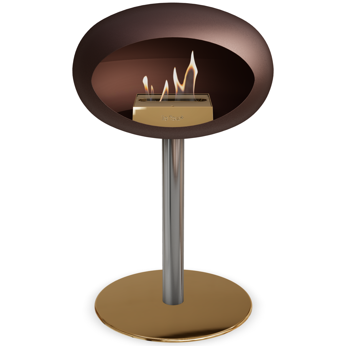 Ground Steel Low Mocca Bio Fireplace