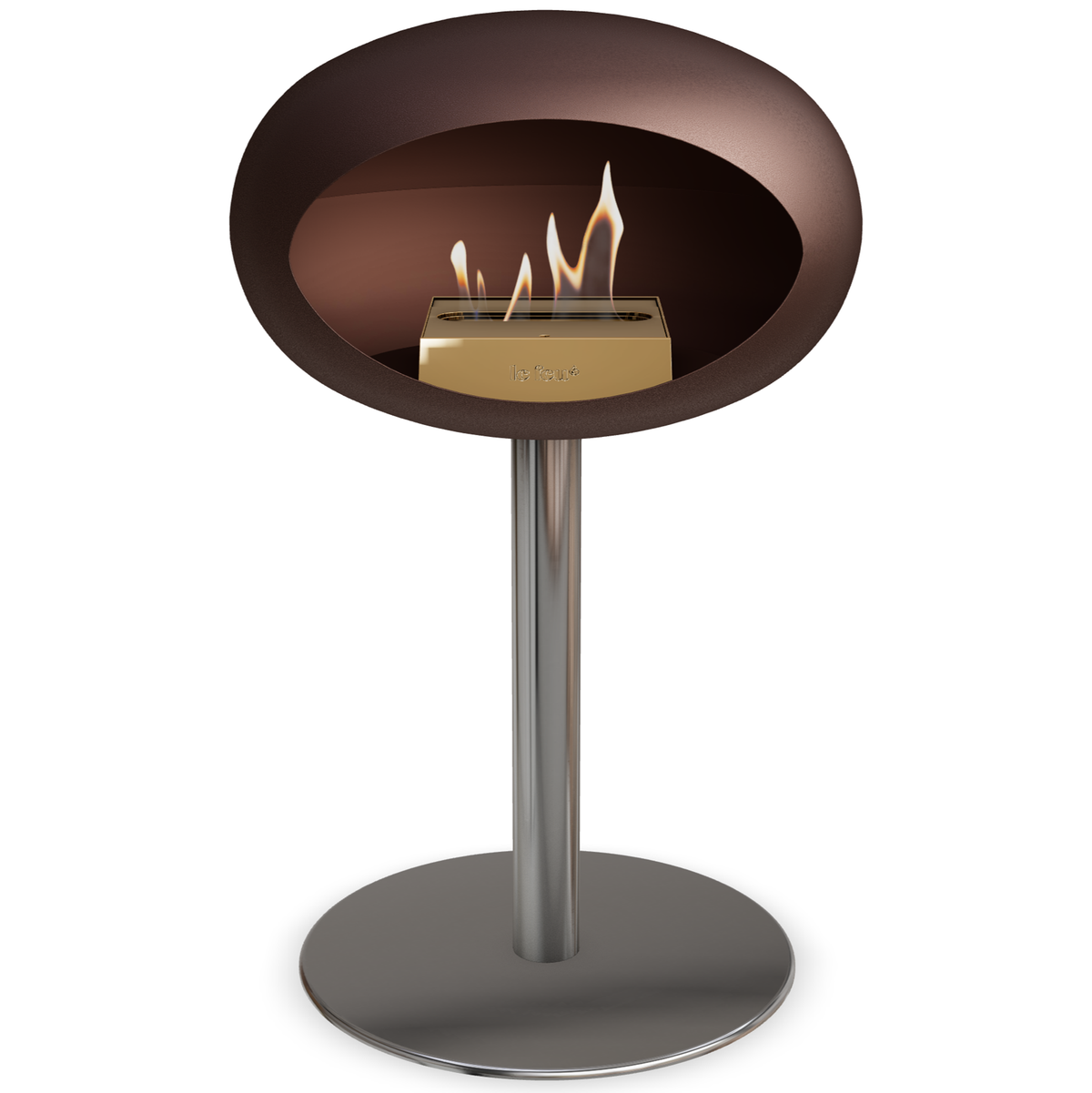 Ground Steel Low Mocca Bio Fireplace