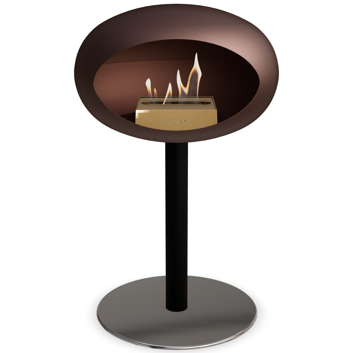Ground Steel Low Mocca Bio Fireplace
