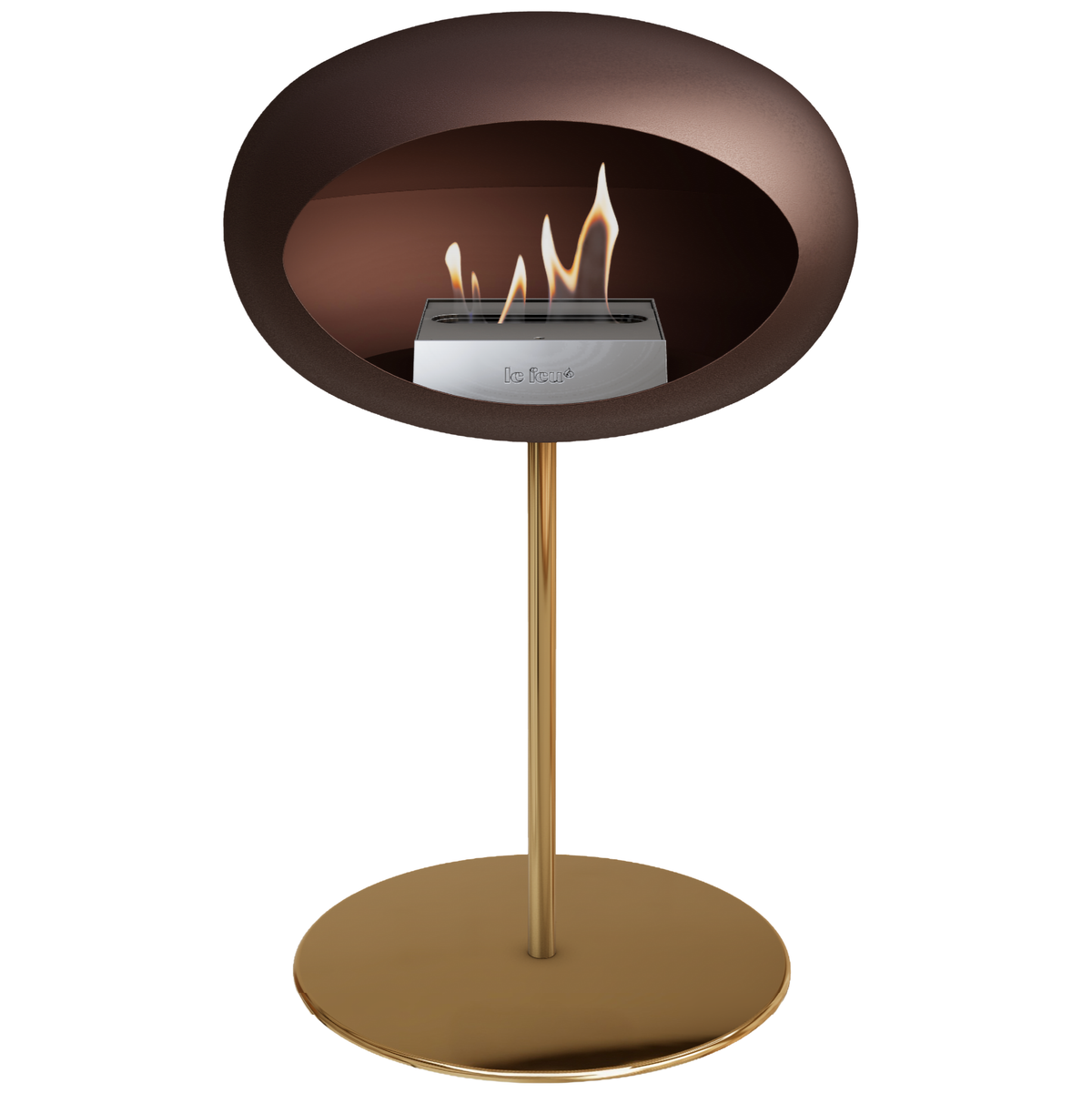 Ground Steel Low Mocca Bio Fireplace