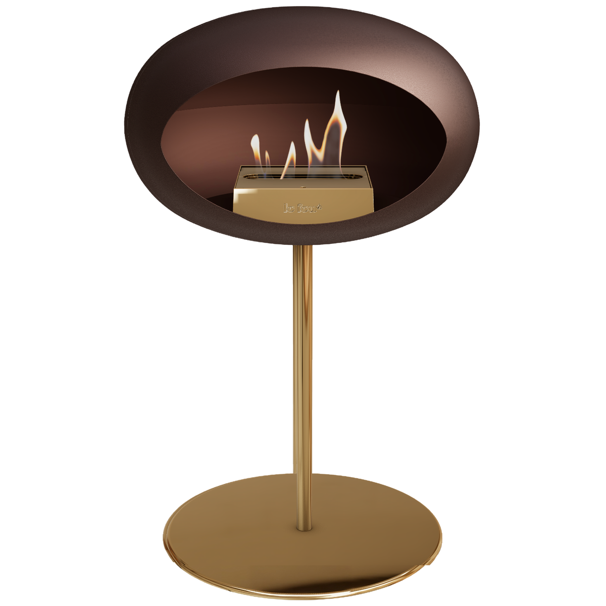 Ground Steel Low Mocca Bio Fireplace