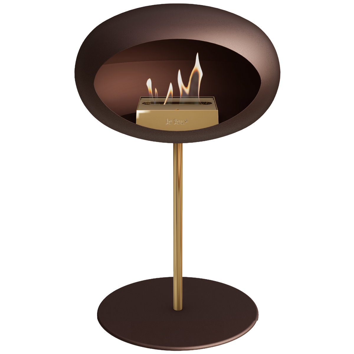 Ground Steel Low Mocca Bio Fireplace