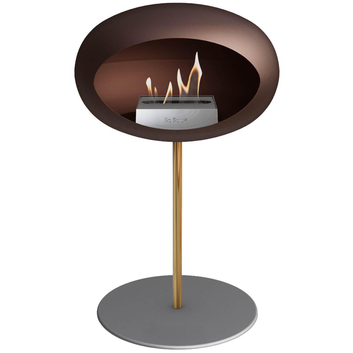Ground Steel Low Mocca Bio Fireplace