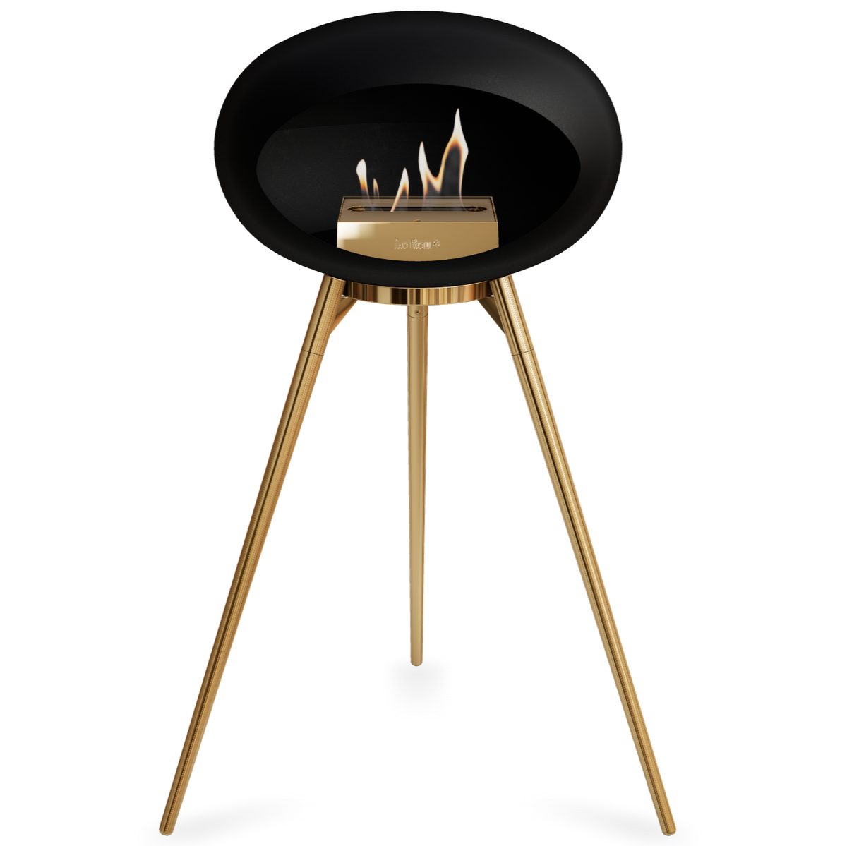 Ground Wood High Black Bio Fireplace