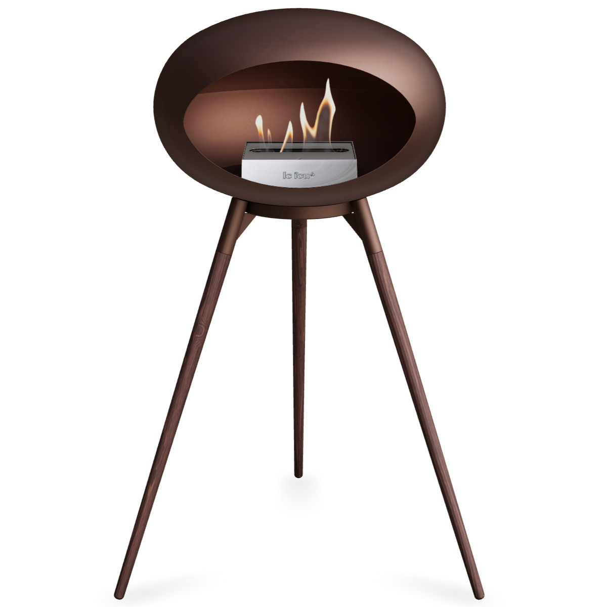 Ground Wood High Mocca Bio Fireplace
