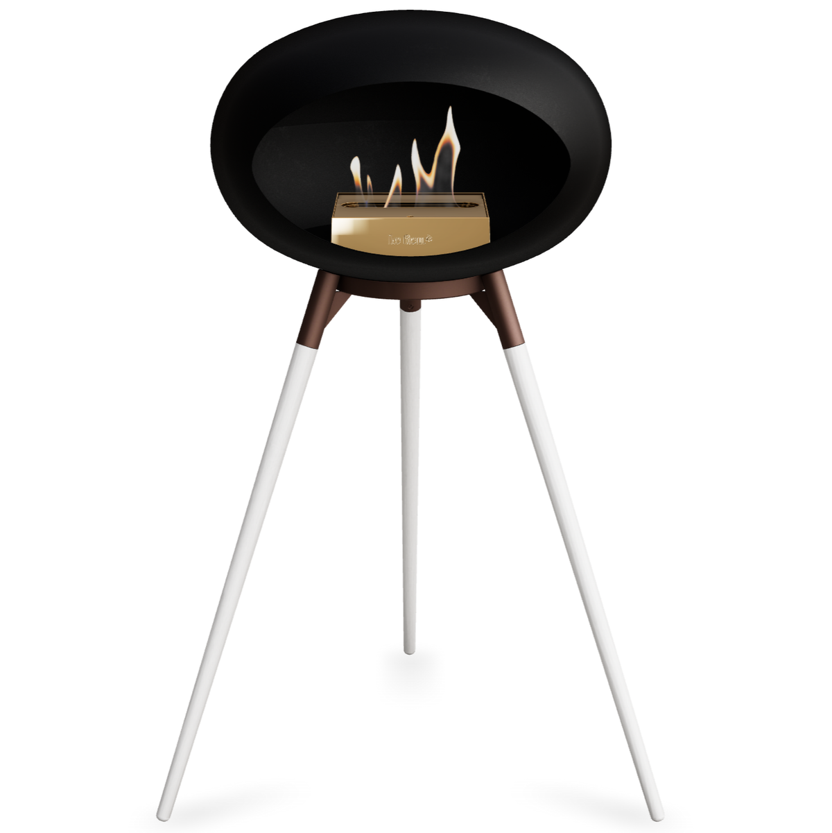 Ground Wood High Black Bio Fireplace