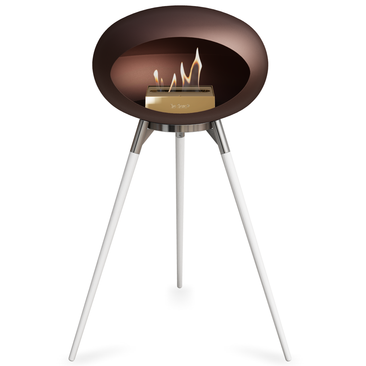 Ground Wood High Mocca Bio Fireplace